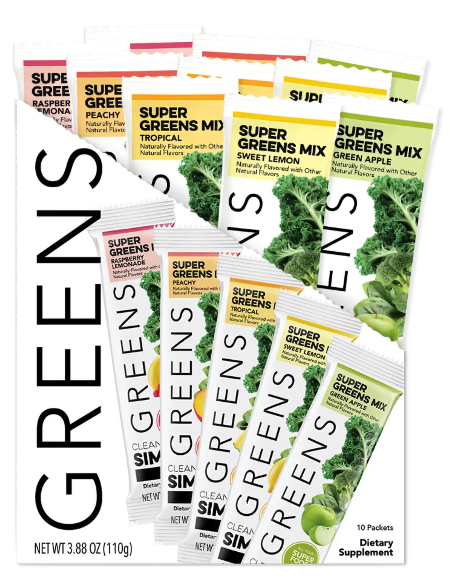 Greens Mix Variety Pack (10 Single Serving Stick Packs)