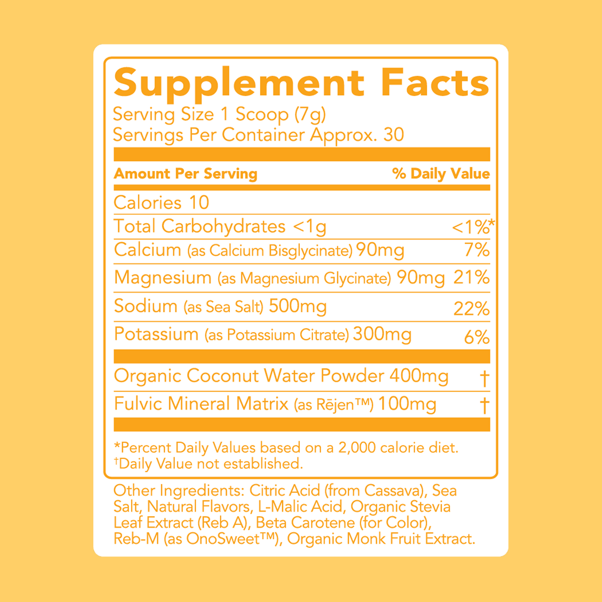 Hydrate + Electrolytes: Hawaiian Sunrise (30 Serving Bag)