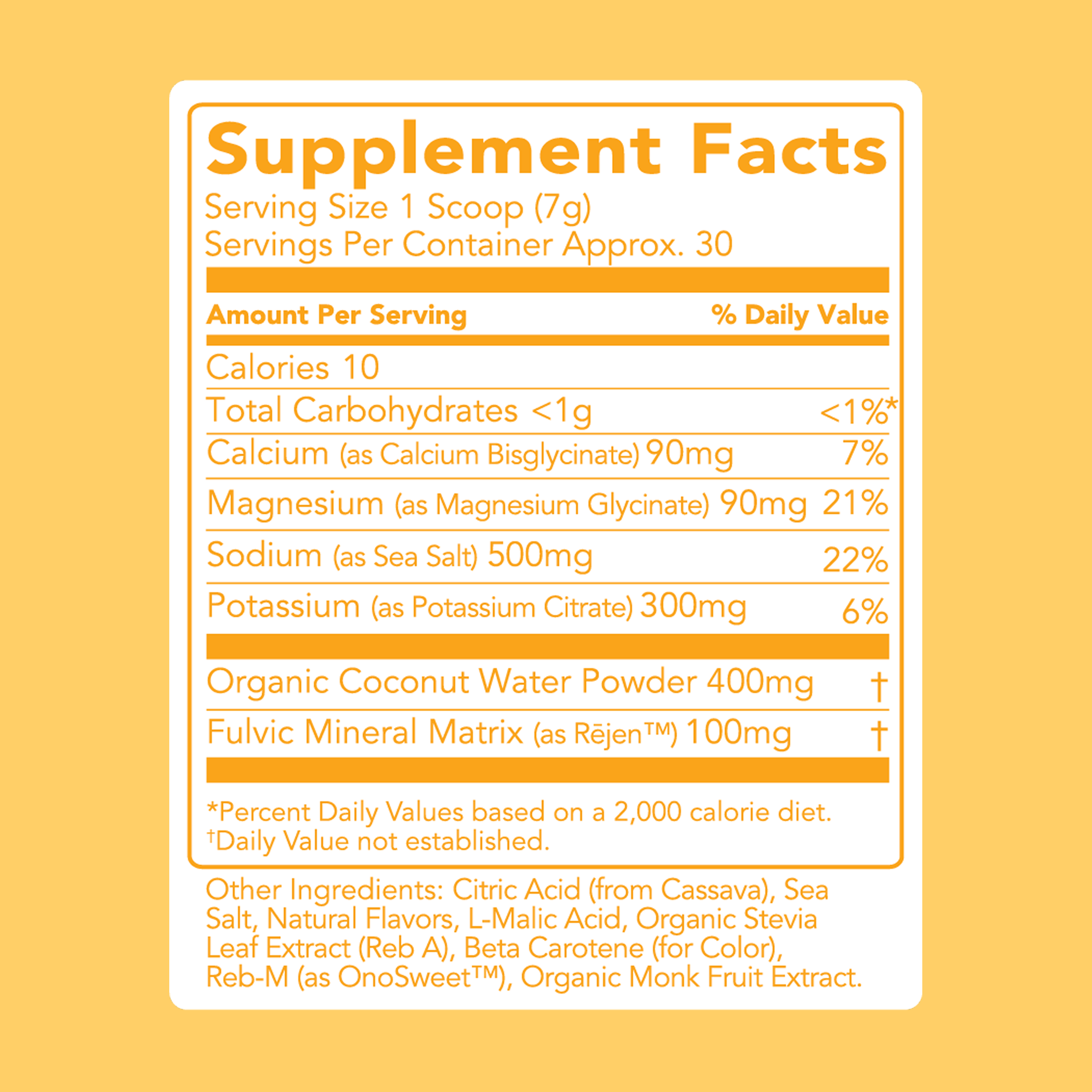Hydrate + Electrolytes: Hawaiian Sunrise (30 Serving Bag)