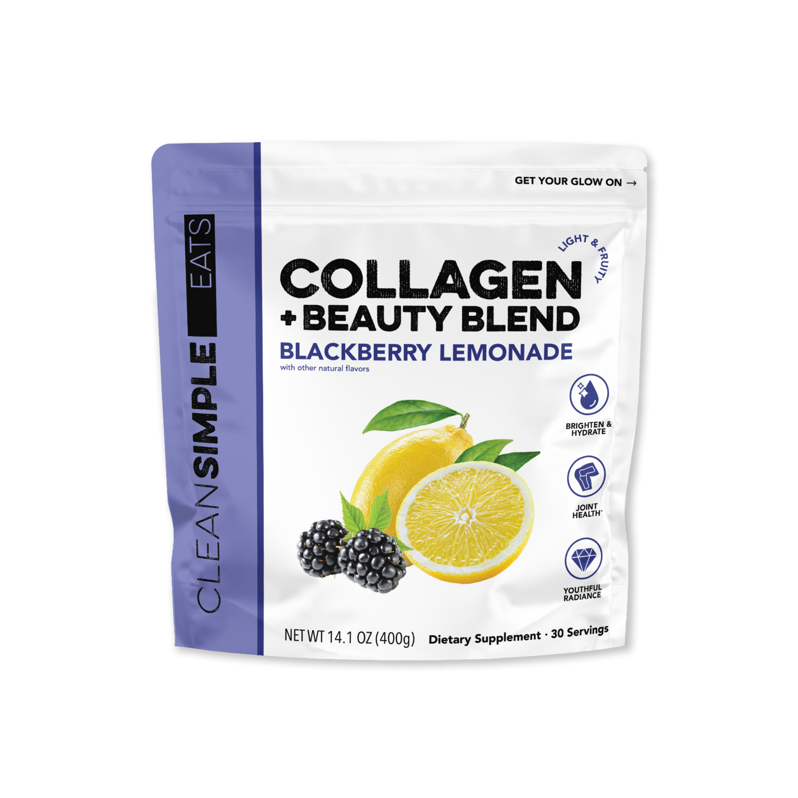 Collagen + Beauty Blend: Blackberry Lemonade (30 Serving)