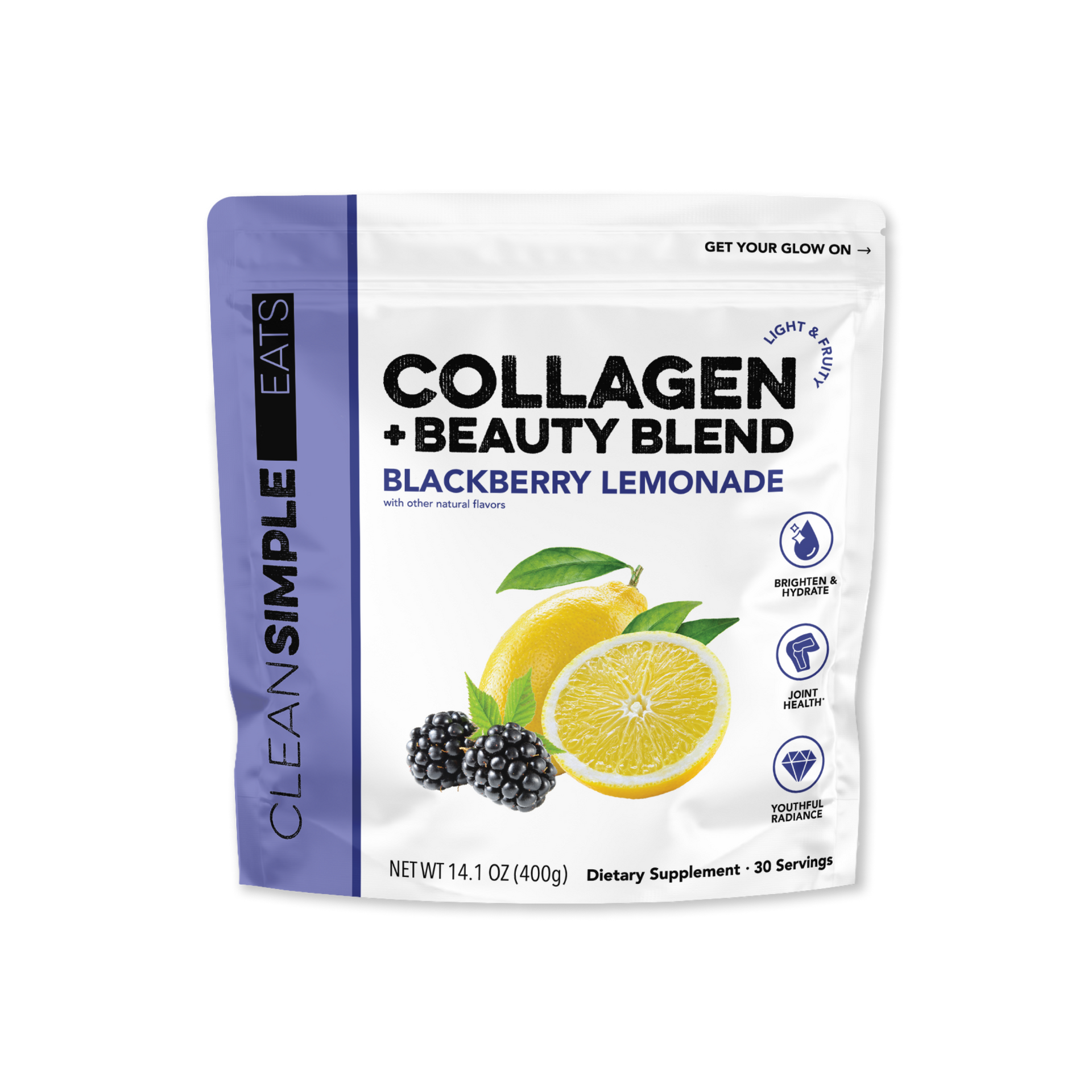 Collagen + Beauty Blend: Blackberry Lemonade (30 Serving)