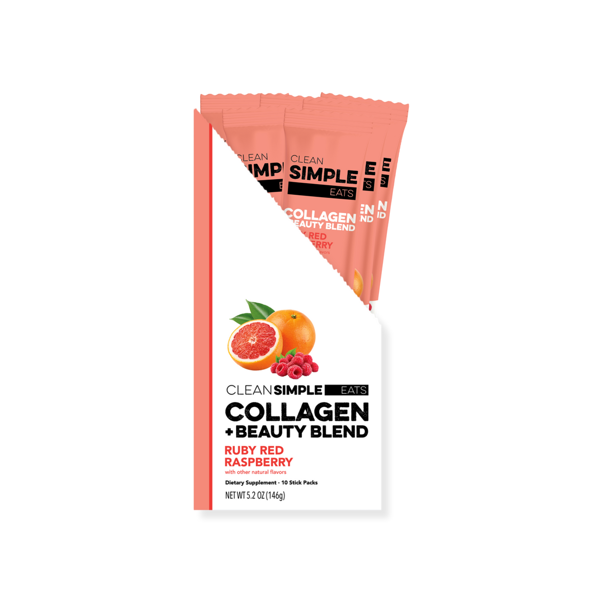 Collagen Peptides (packets)- Ruby Red Raspberry | CSE – Clean Simple Eats