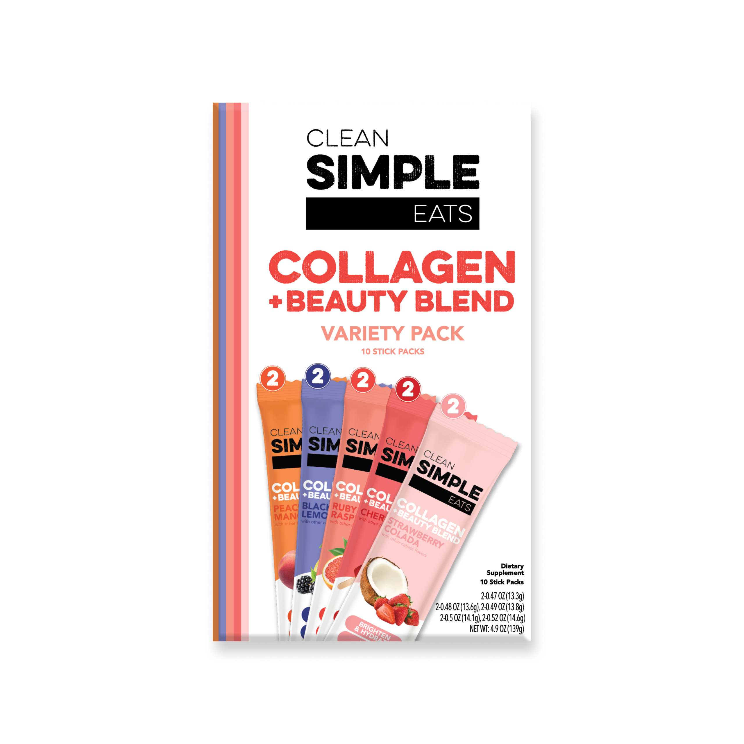 Collagen + Beauty Blend: Variety Pack (10 Single Serving Stick Pack)