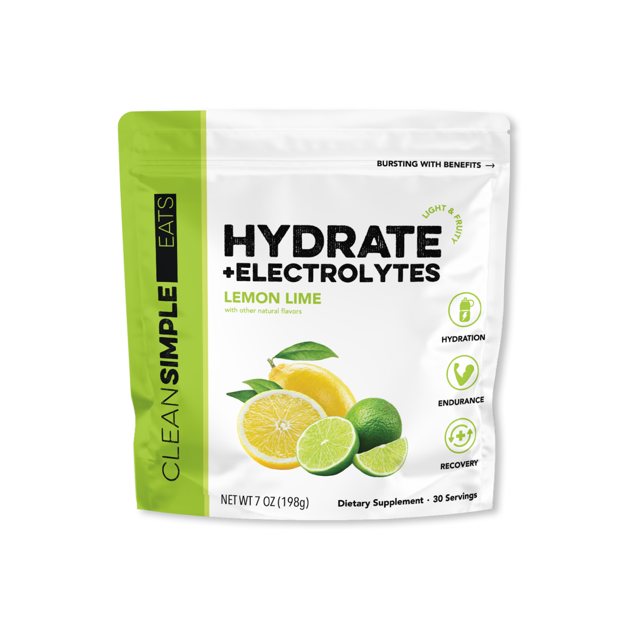 Hydrate: Lemon Lime Hydration Drink Mix (30 Serving Bag)