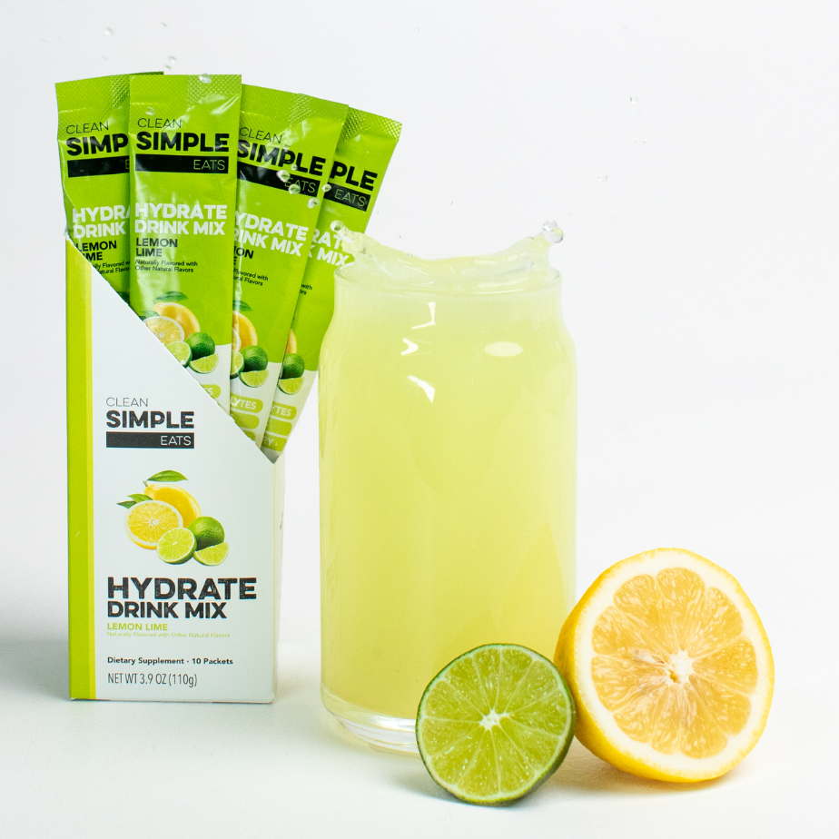 Hydrate: Lemon Lime Hydration Drink Mix (10 Single Serving Stick Packs)