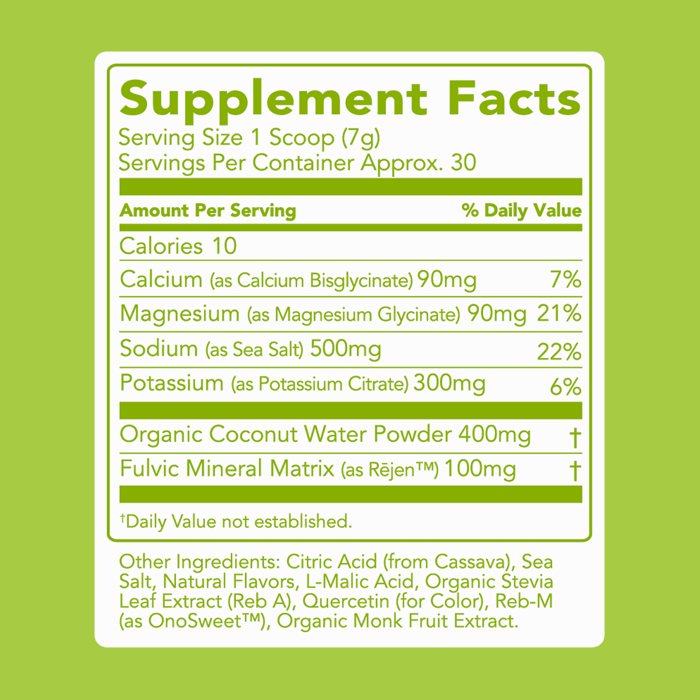 Hydrate + Electrolytes: Lemon Lime (30 Serving Bag)