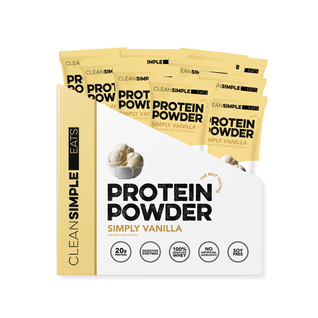 Protein Powder: Simply Vanilla (10 Single Serving Stick Packs)