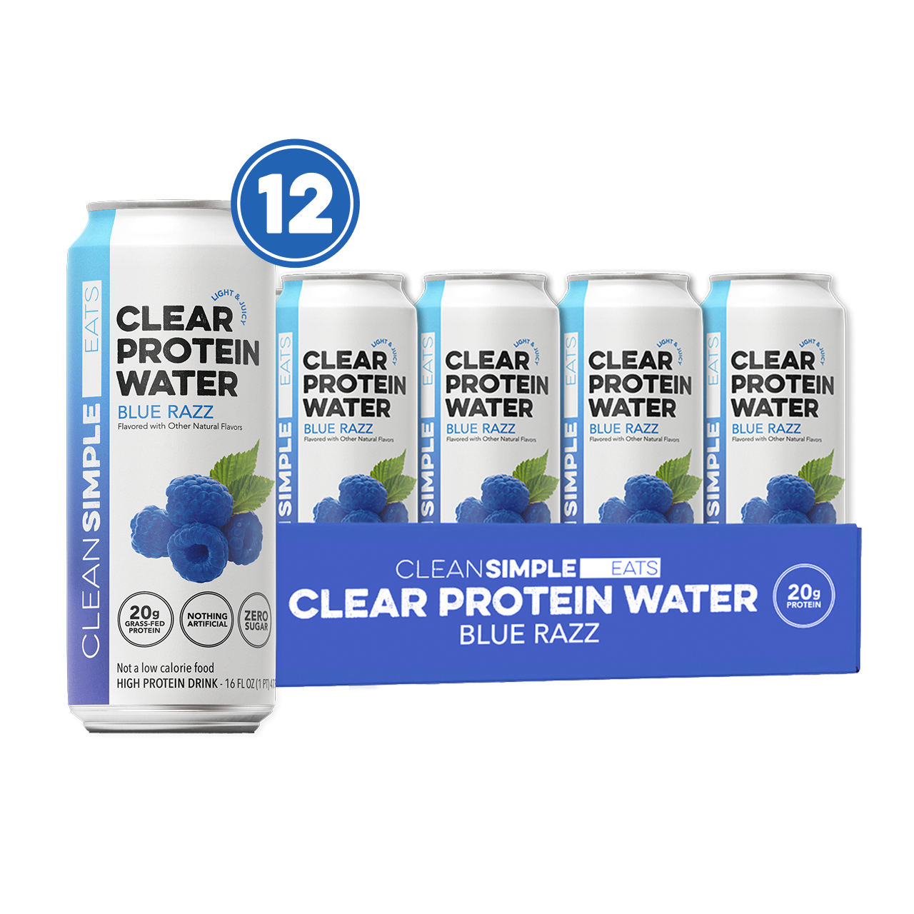 Clear Protein Water: Blue Razz (12 Pack)