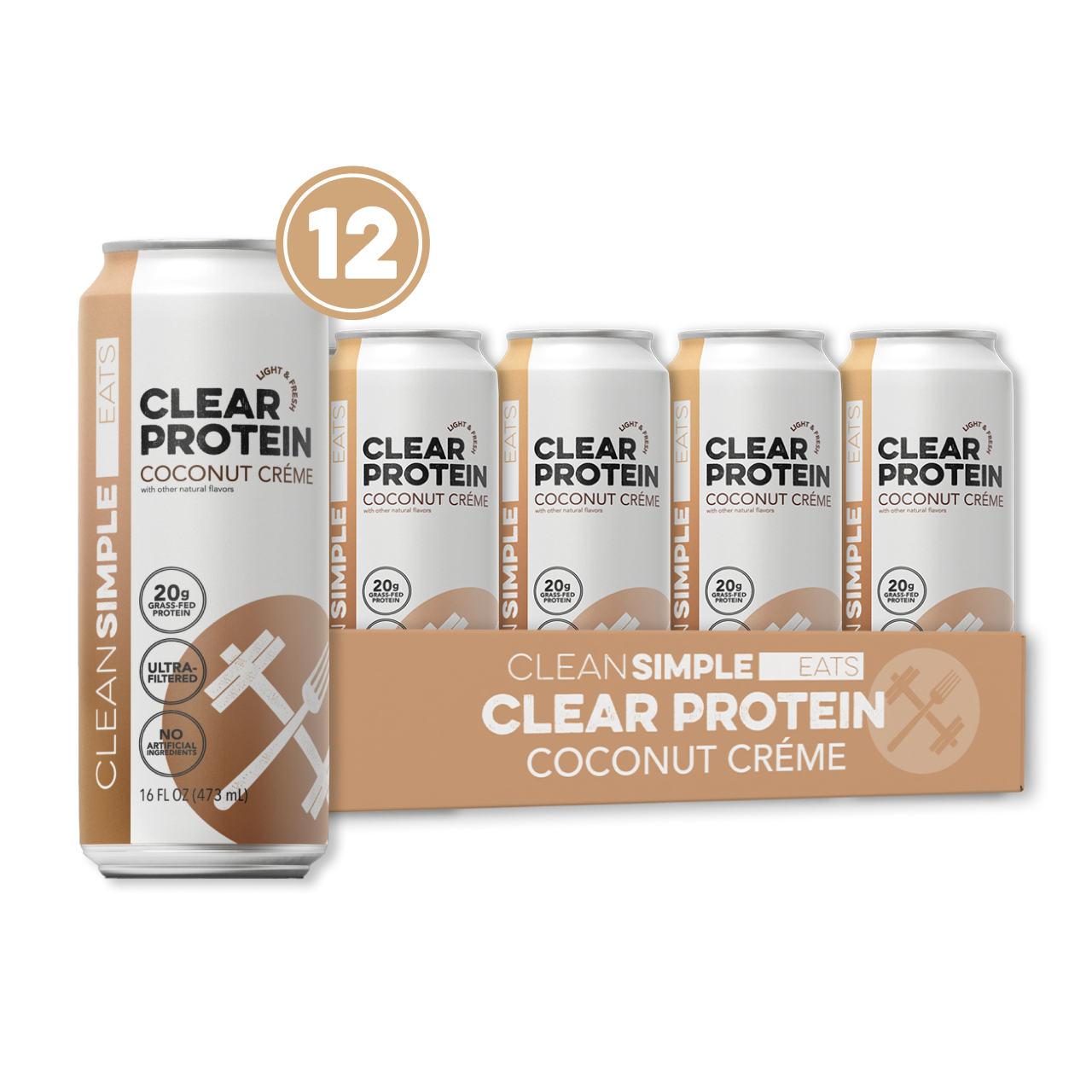 Clear Protein Water: Coconut Créme (12 Pack)