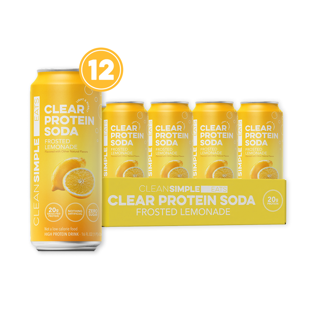 Clear Protein Soda: Frosted Lemonade (12 Pack)