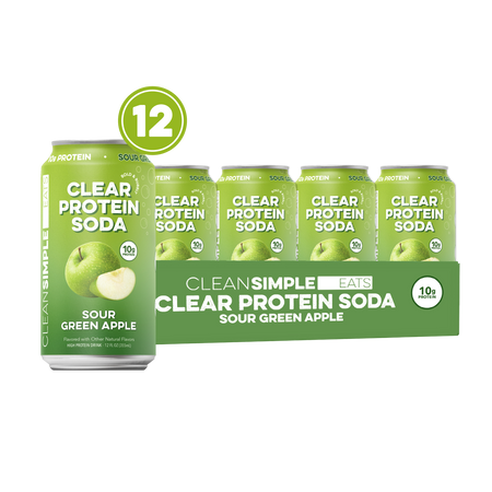 Clear Protein Soda: Green Apple (12oz | 12 Pack)