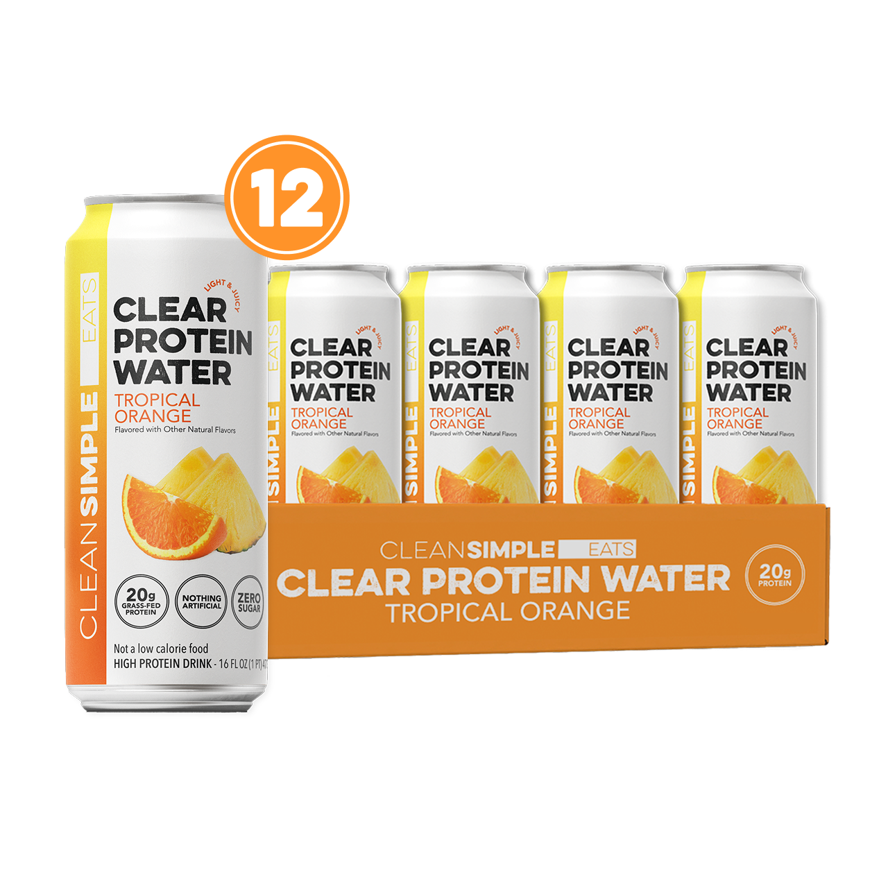 Clear Protein Water: Tropical Orange (12 Pack)