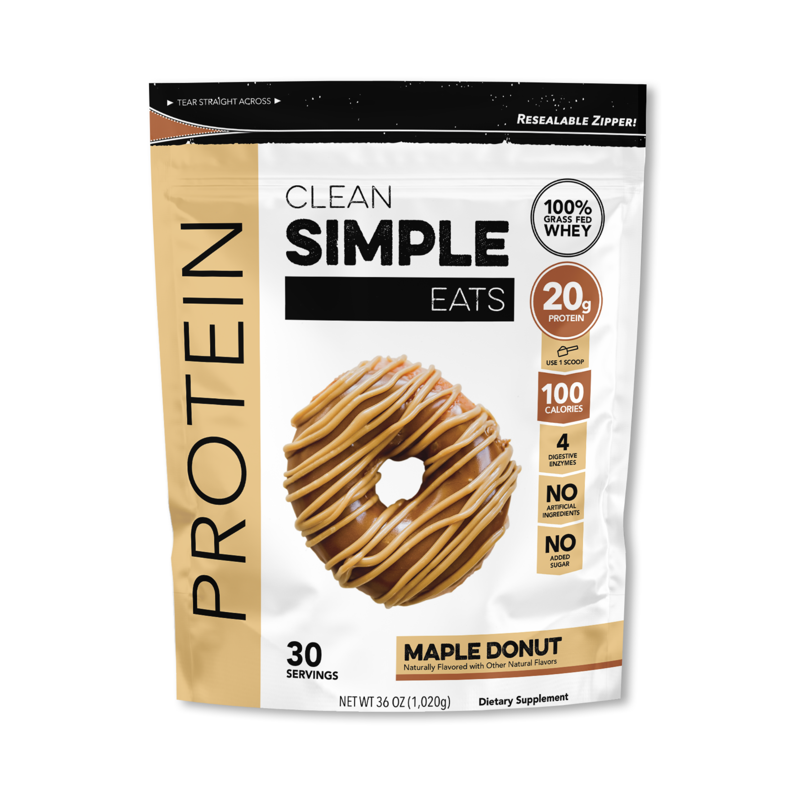 Protein Powder: Maple Donut (30 Serving Bag)