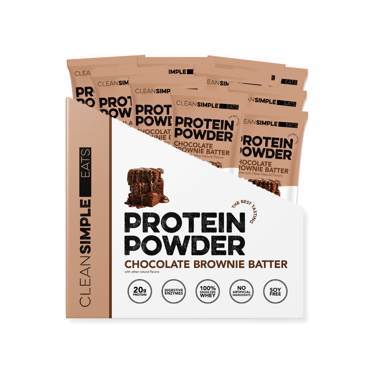 Protein Powder: Brownie Batter (10 Single Serving Stick Packs)