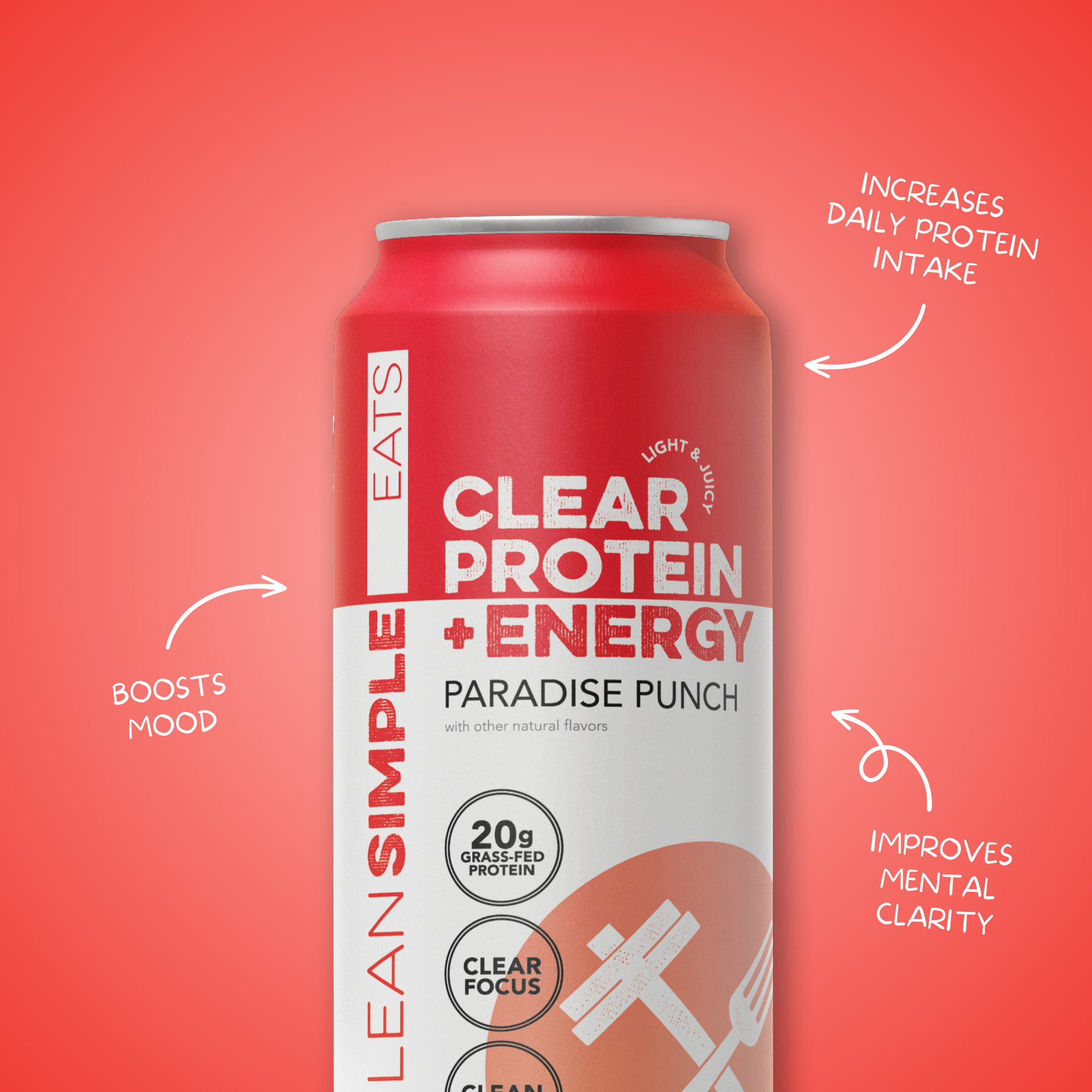 Clear Protein + Energy: Paradise Punch (12 Pack)