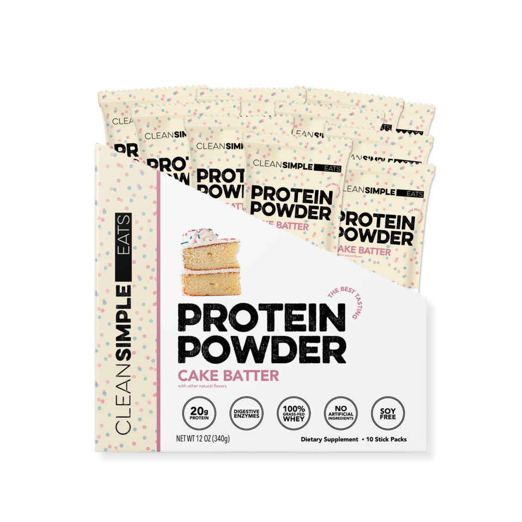Protein Powder: Cake Batter (10 Single Serving Stick Packs)