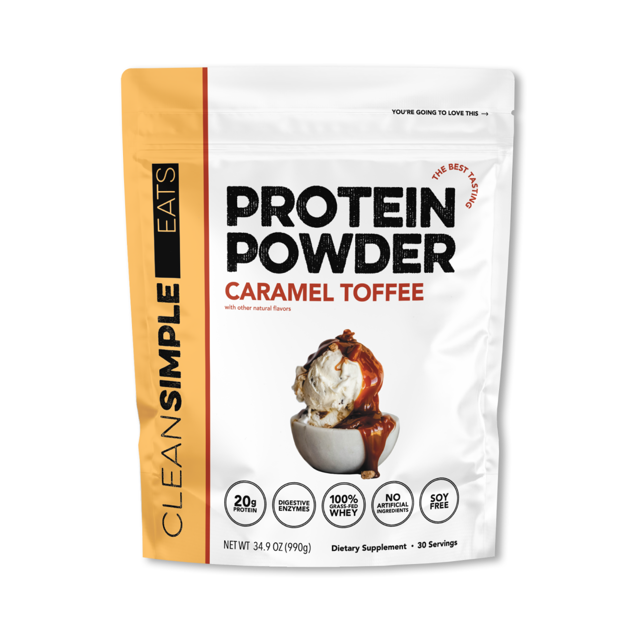 Protein Powder: Caramel Toffee (30 Serving Bag)