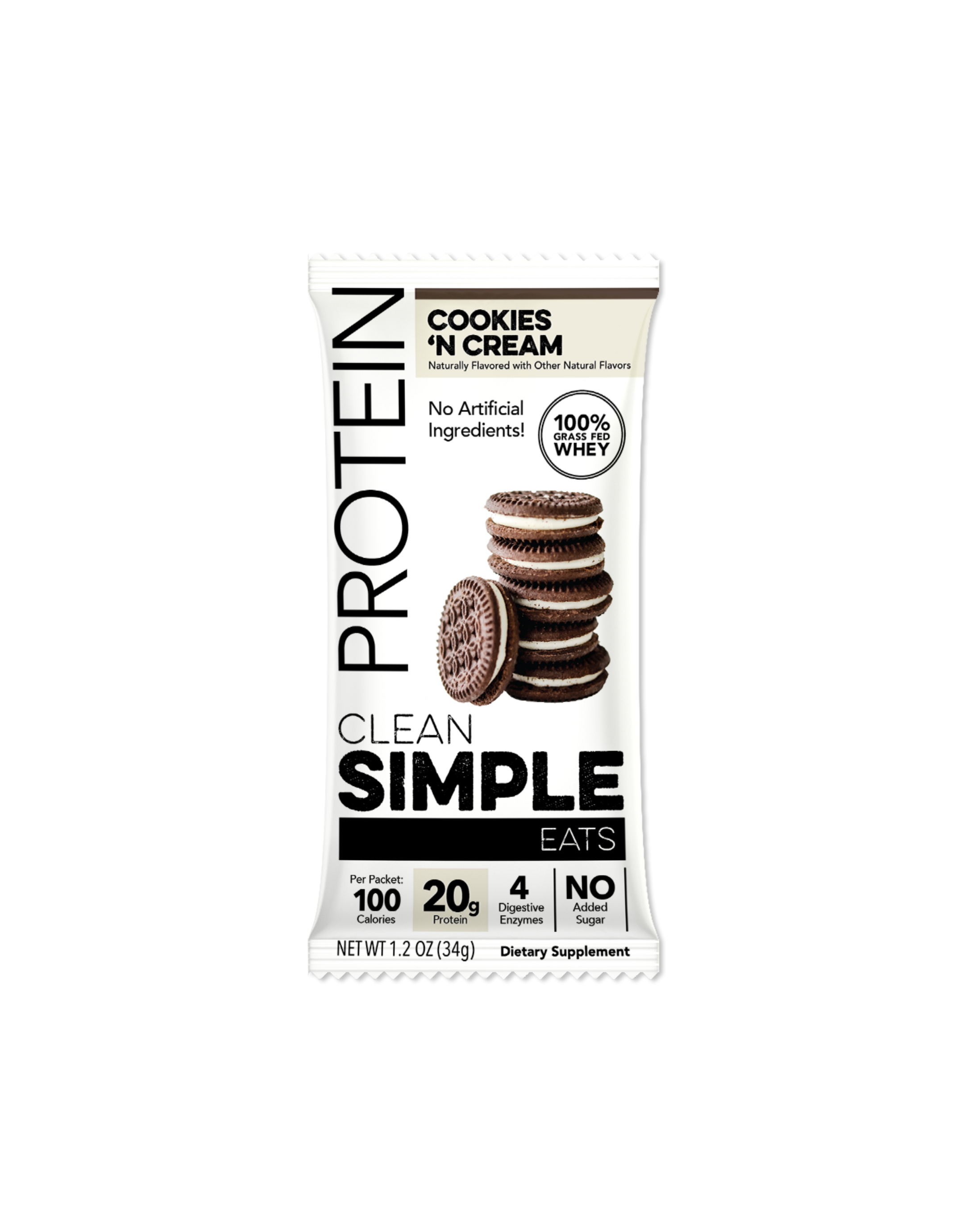 Protein Powder: Cookies 'N Cream (Single Serving Stick Pack Sample)