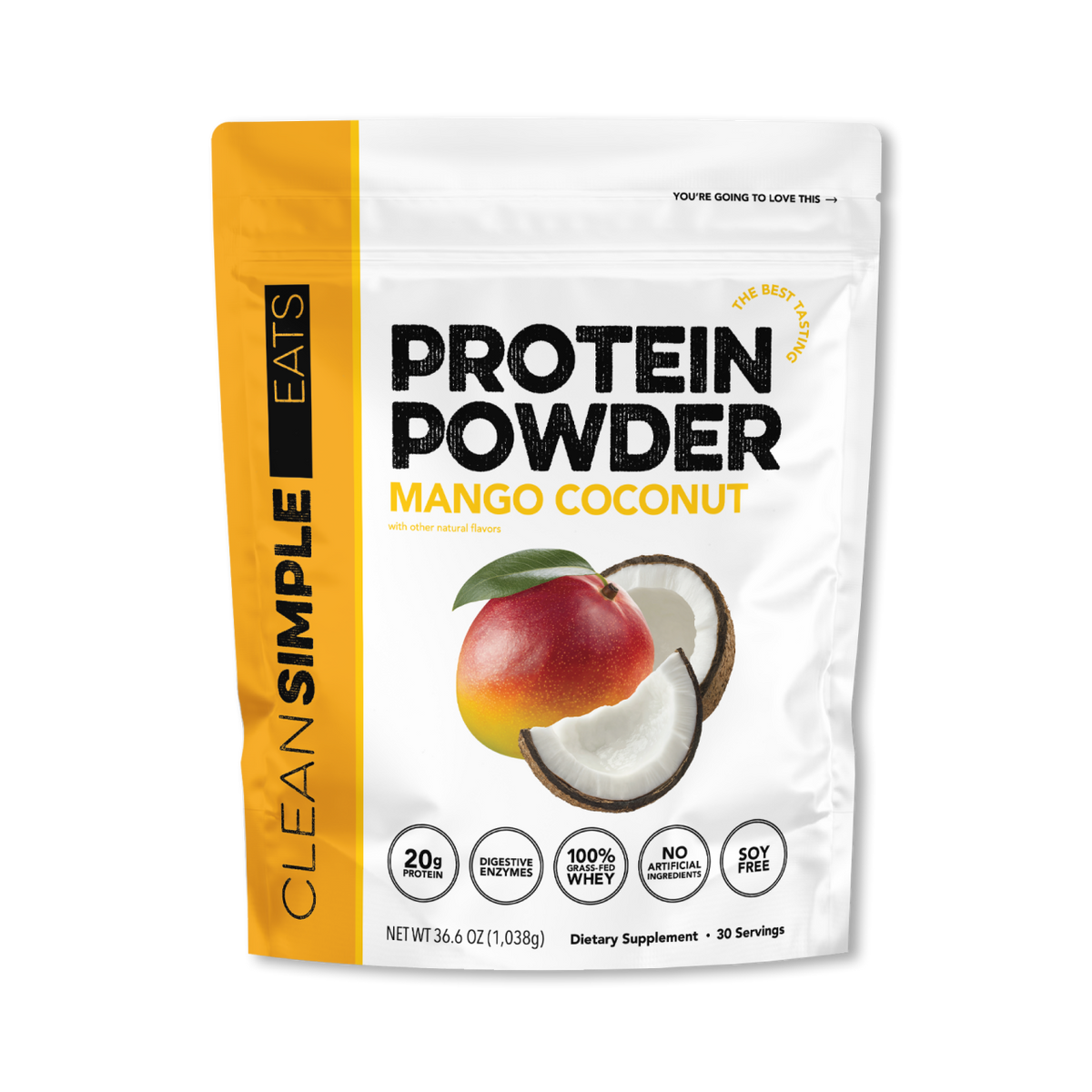 Protein Powder Mango Coconut (30 Serving) Clean Simple Eats
