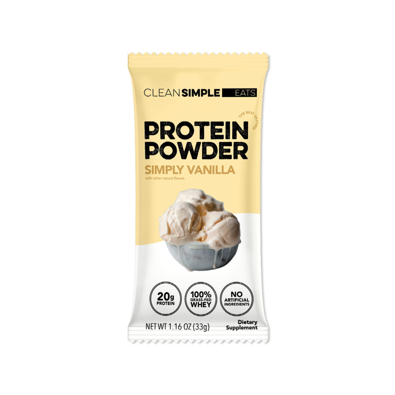 Protein Powder: Simply Vanilla (Single Serving Stick Pack Sample)