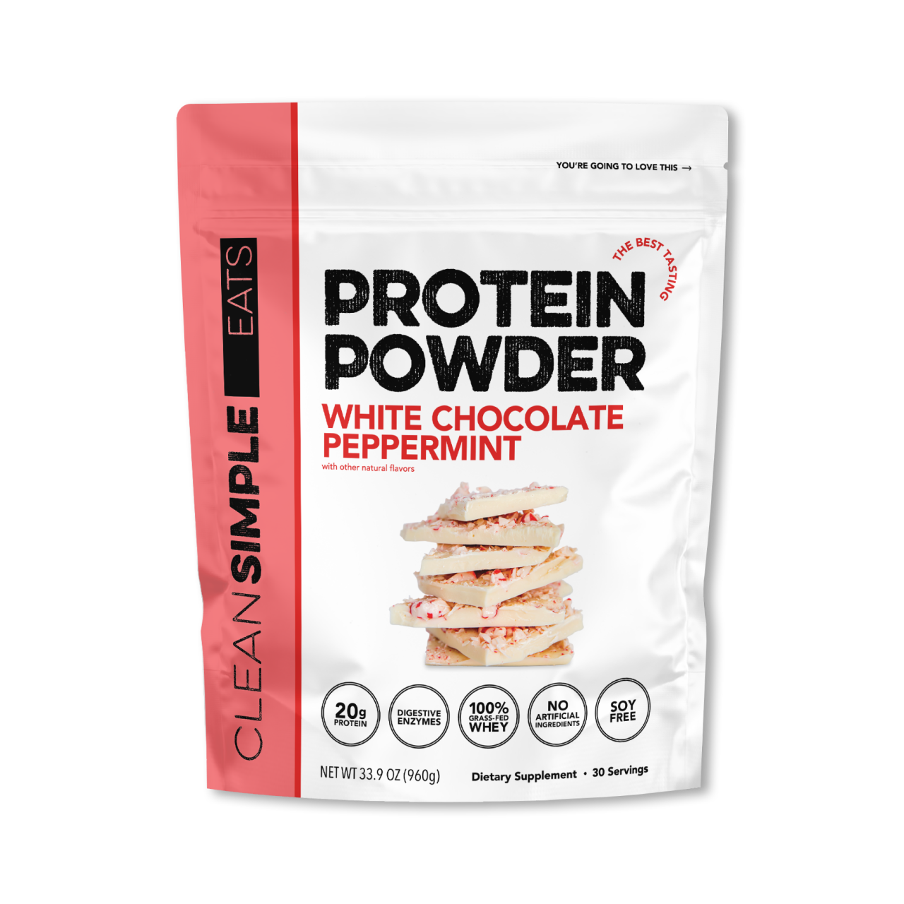 Protein Powder: White Chocolate Peppermint (30 Serving Bag)