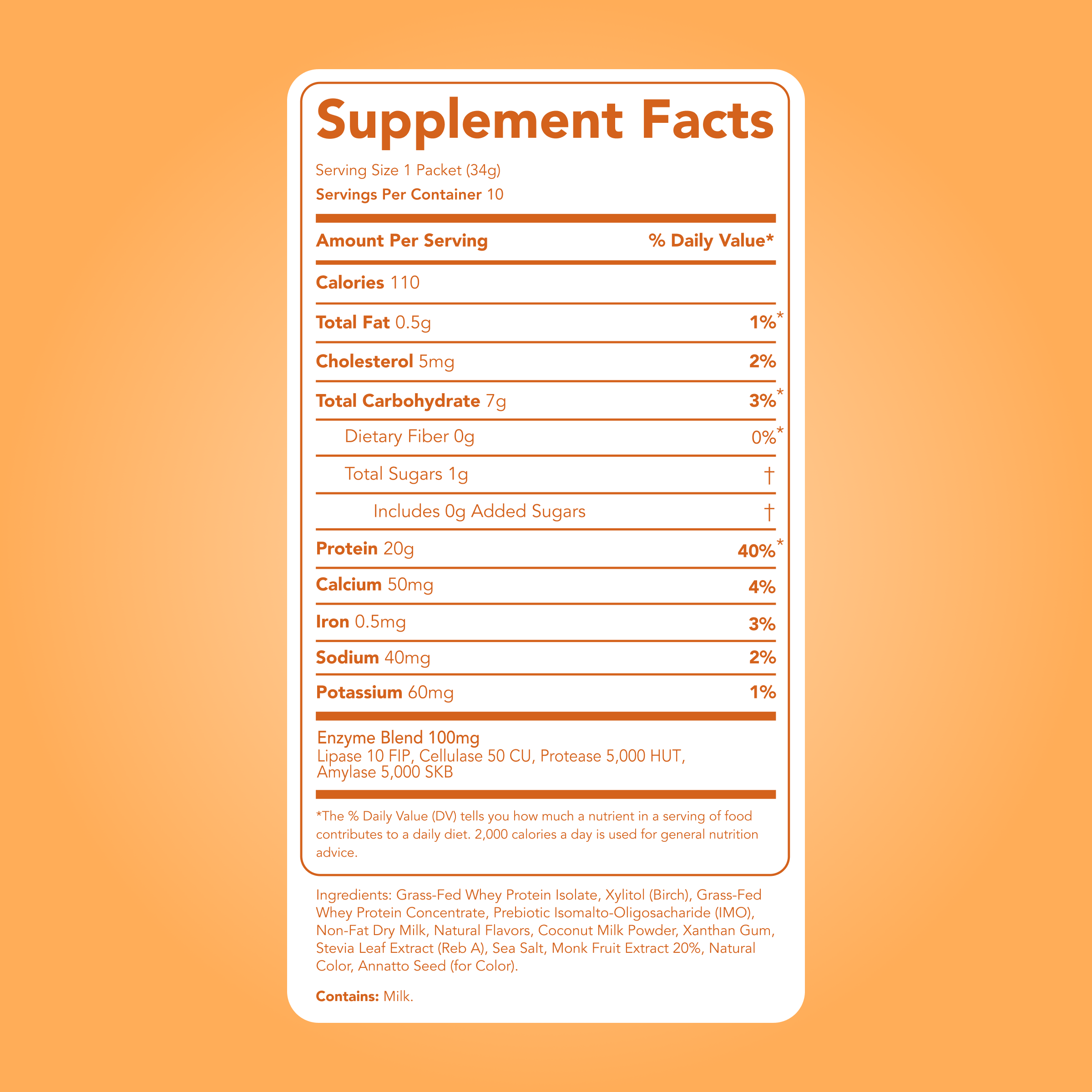 Protein Powder: Pumpkin Pie (10 Single Serving Stick Packs)