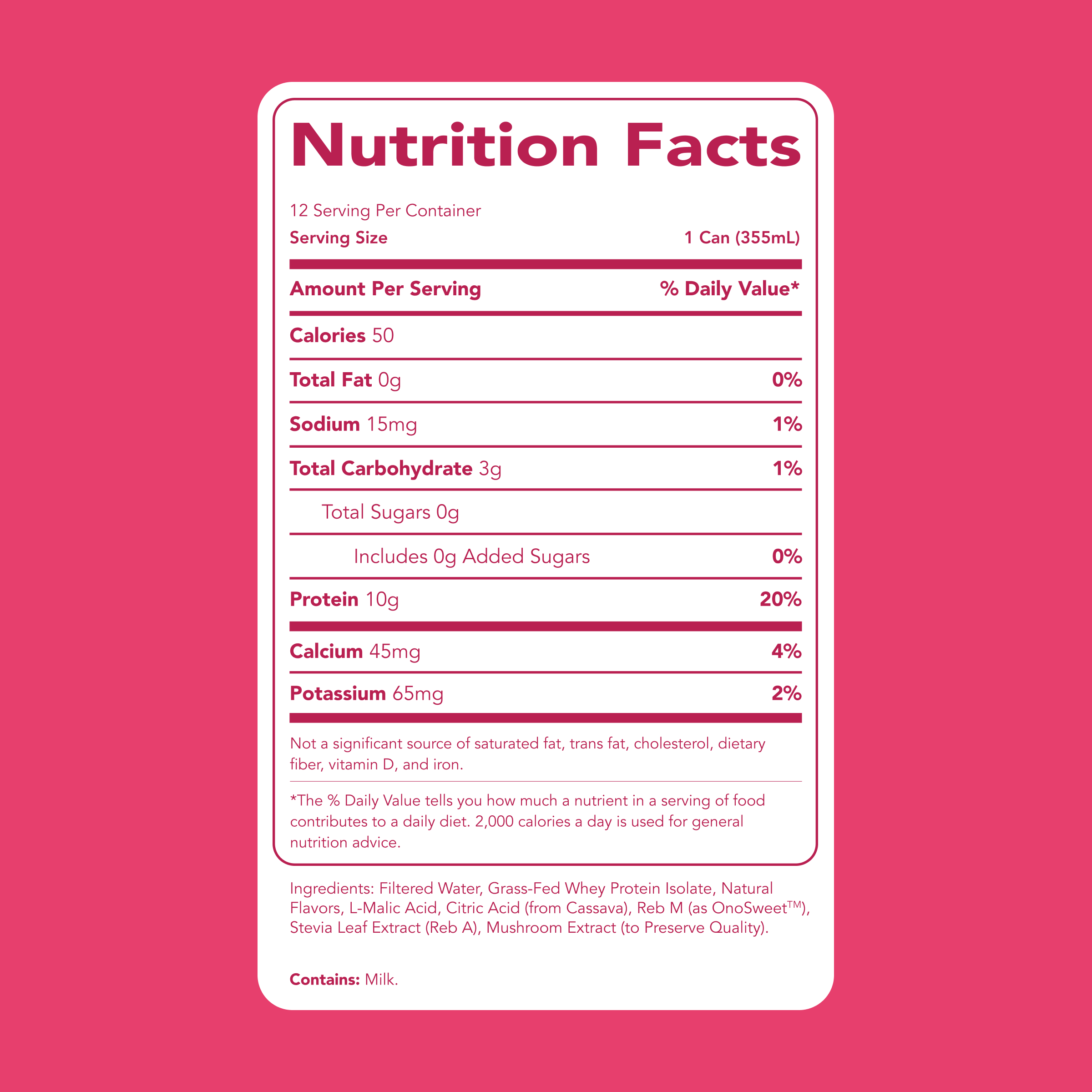 Clear Protein Water: Raspberries & Cream (12 Oz. | 12 Pack)