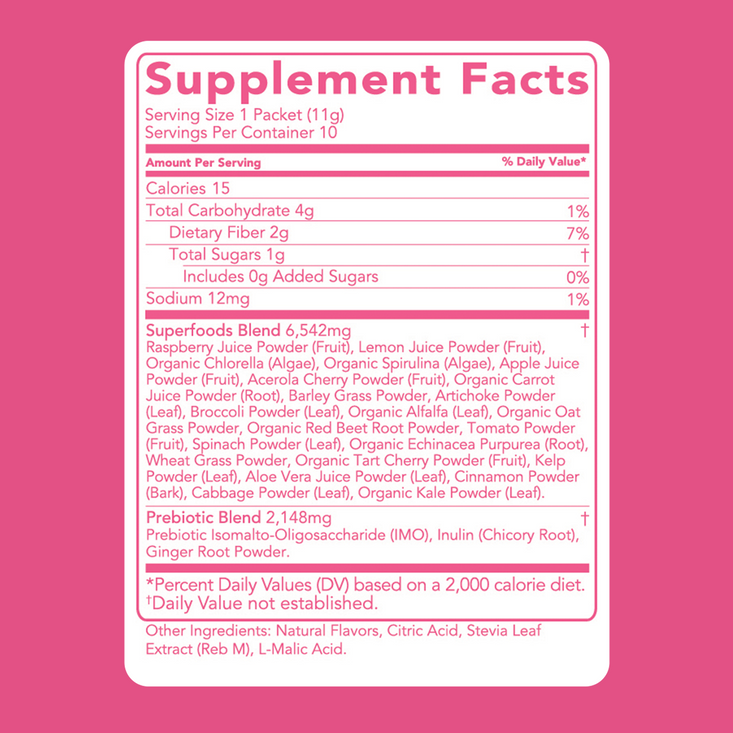 Greens: Raspberry Lemonade Super Greens Mix