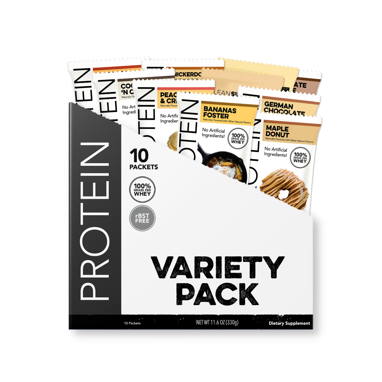 Protein Powder Variety Pack (10 Single Serving Stick Packs)