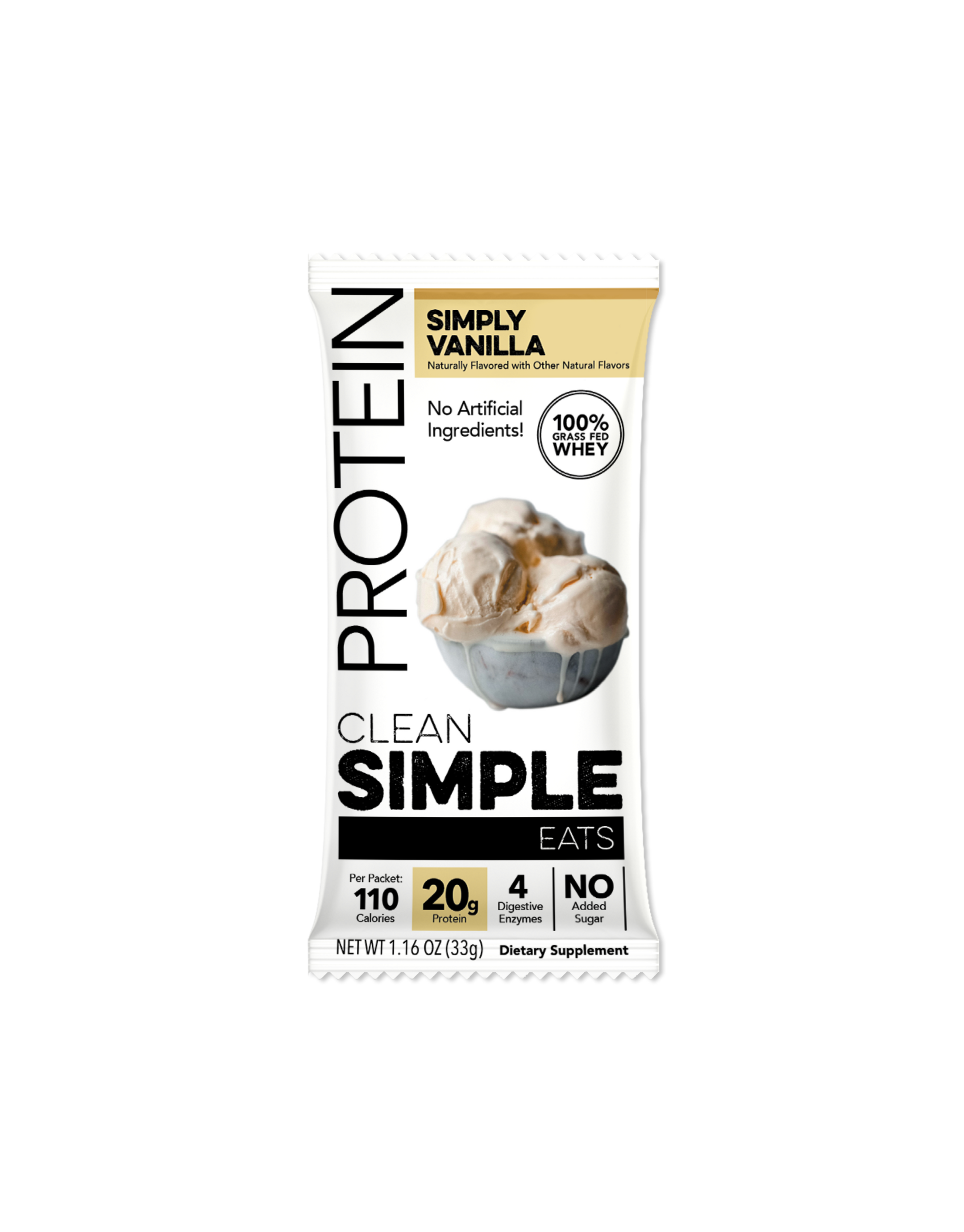 Protein Powder: Simply Vanilla (Single Serving Stick Pack Sample)