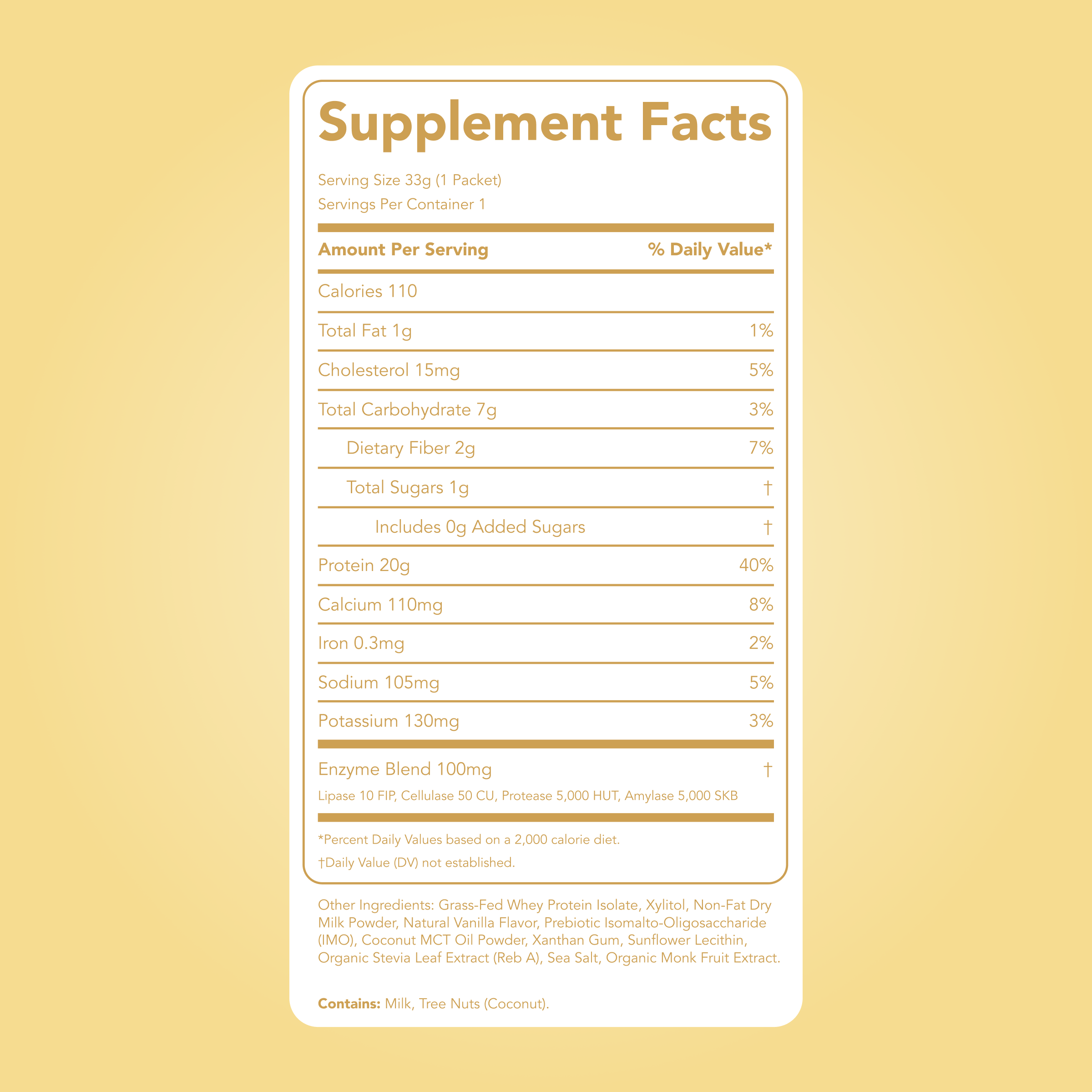 Protein Powder: Simply Vanilla (Single Serving Stick Pack Sample)