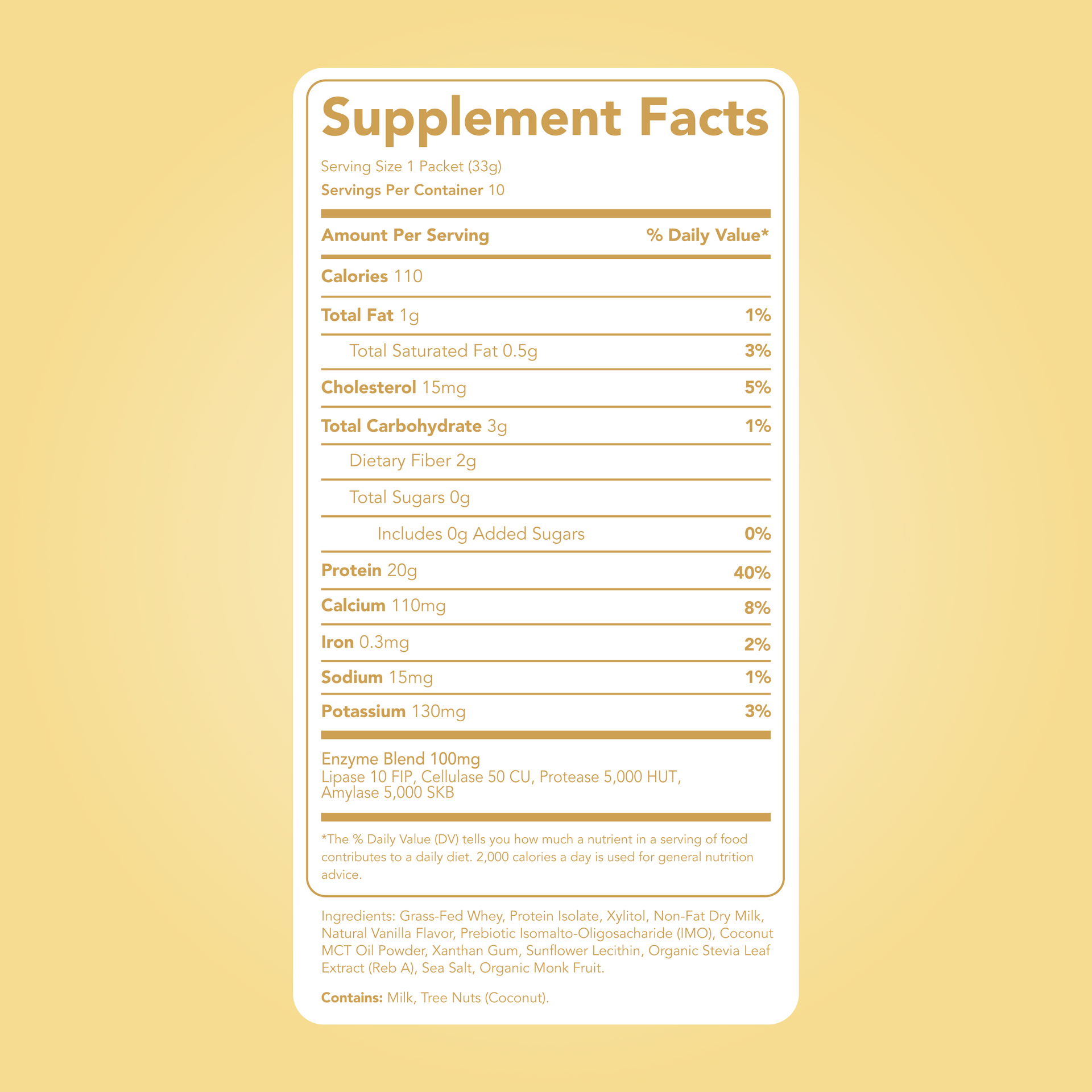 Protein Powder: Simply Vanilla (10 Single Serving Stick Packs)