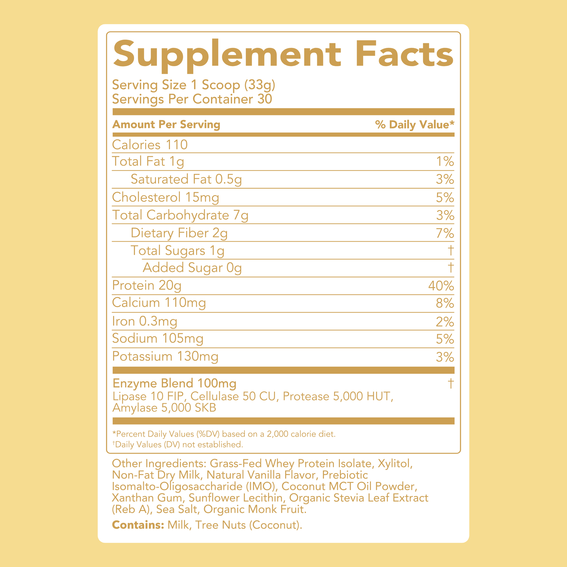 Protein Powder: Simply Vanilla (30 Serving Bag)