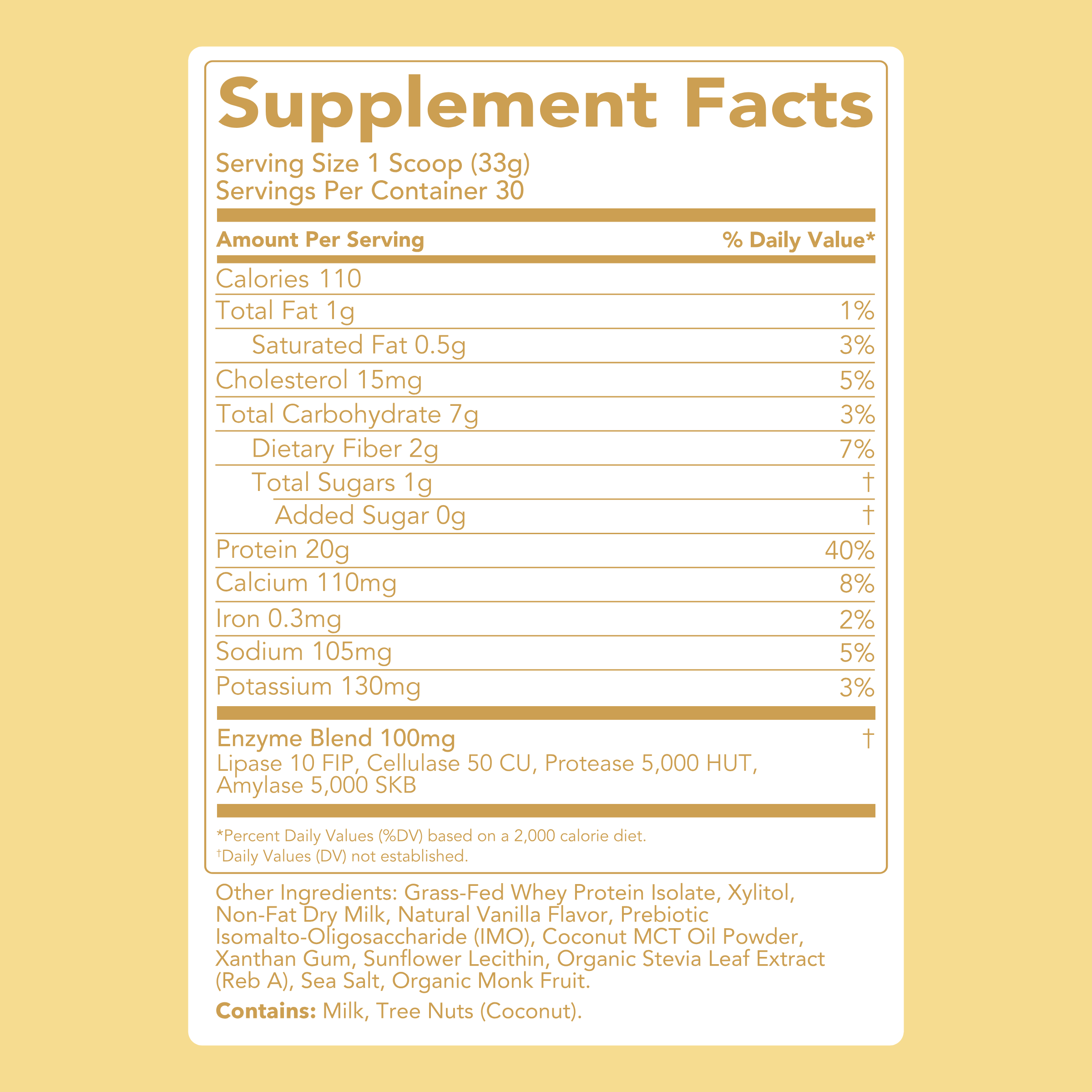 Protein Powder: Simply Vanilla (30 Serving Bag)