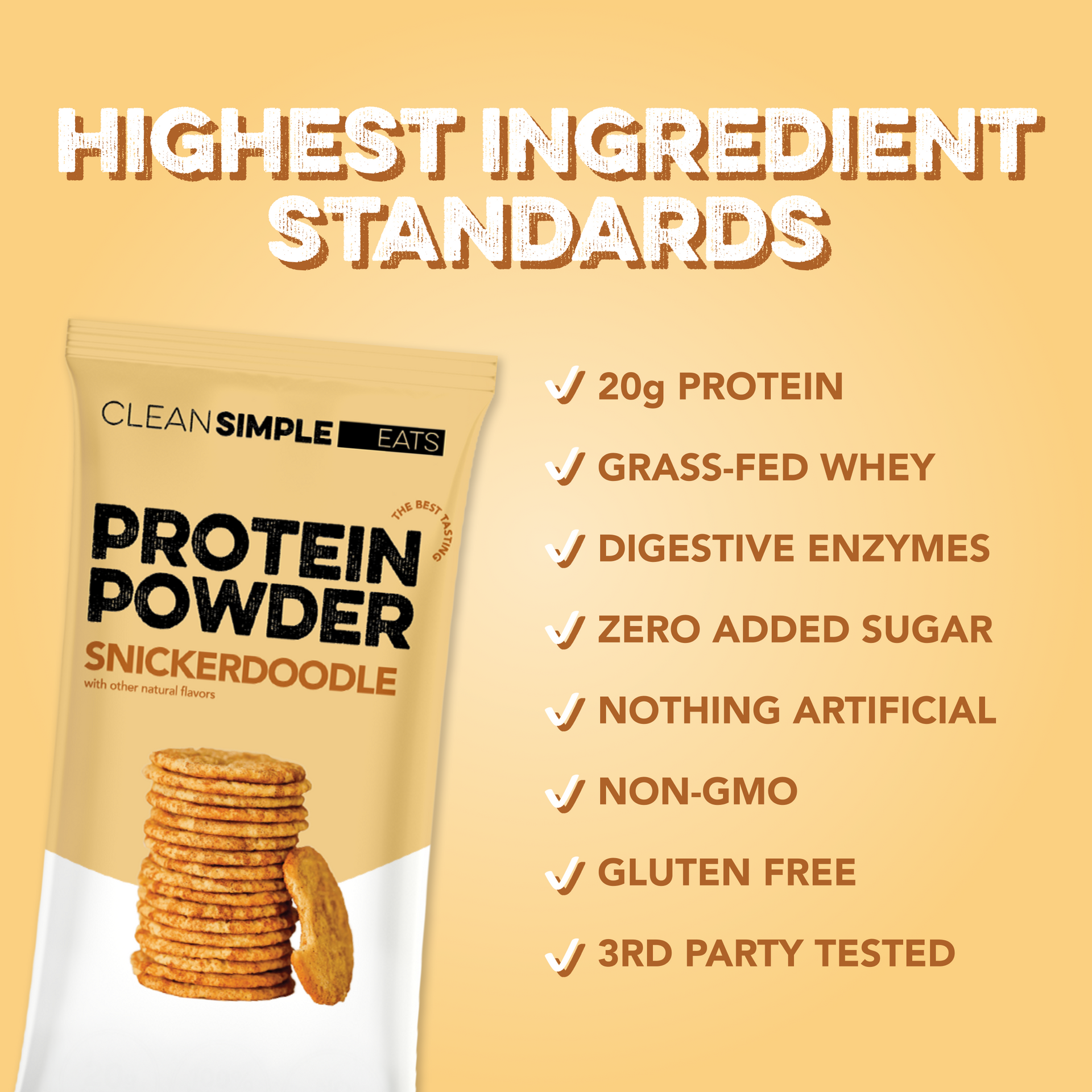 Protein Powder: Snickerdoodle (10 Single Serving Stick Packs)