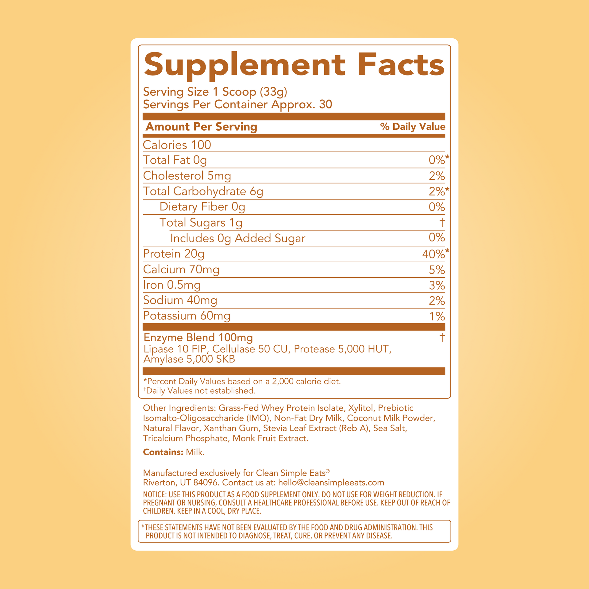 Protein Powder: Snickerdoodle (30 Serving Bag)