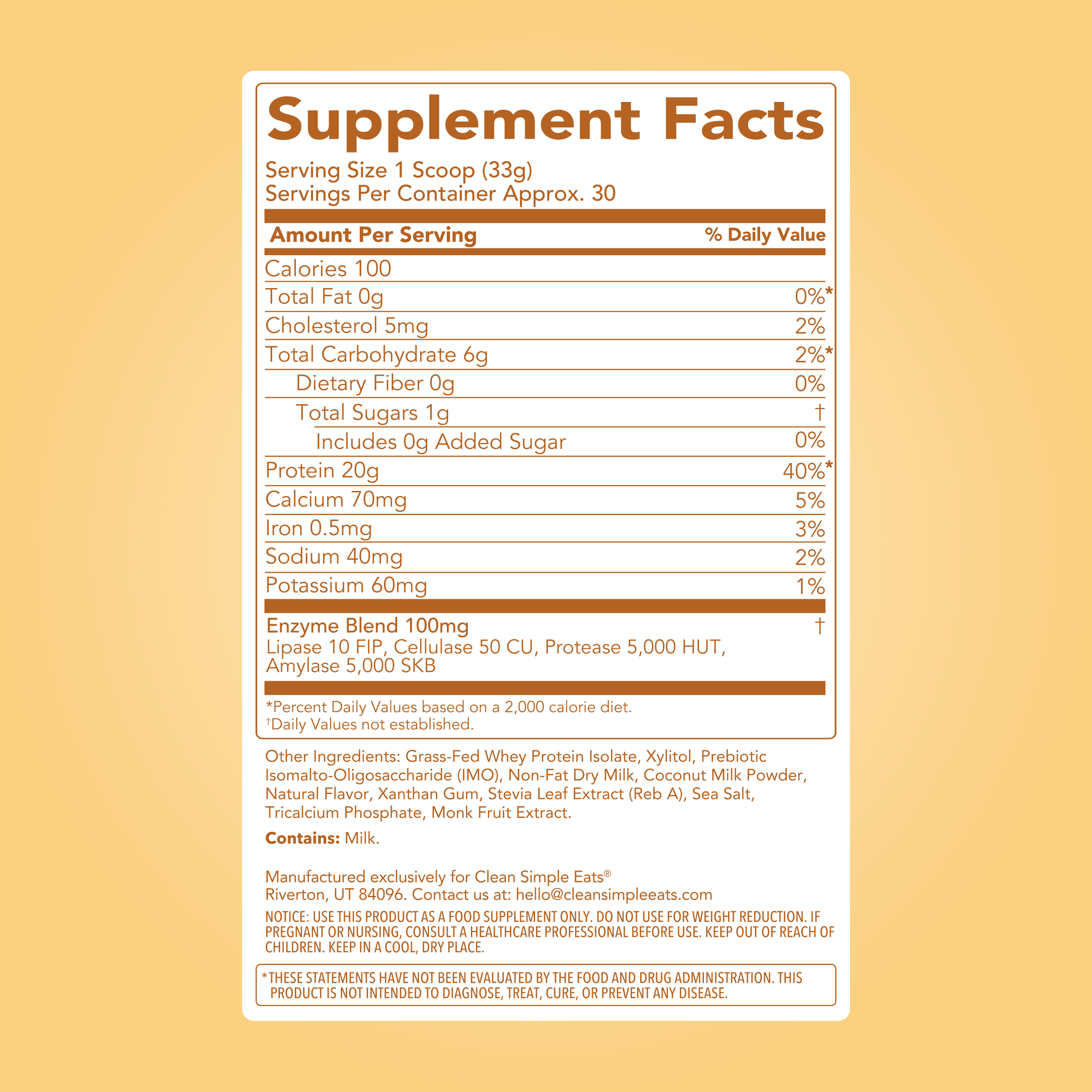 Protein Powder: Snickerdoodle (30 Serving Bag)