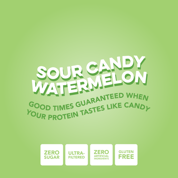 Clear Protein Powder: Sour Candy Watermelon