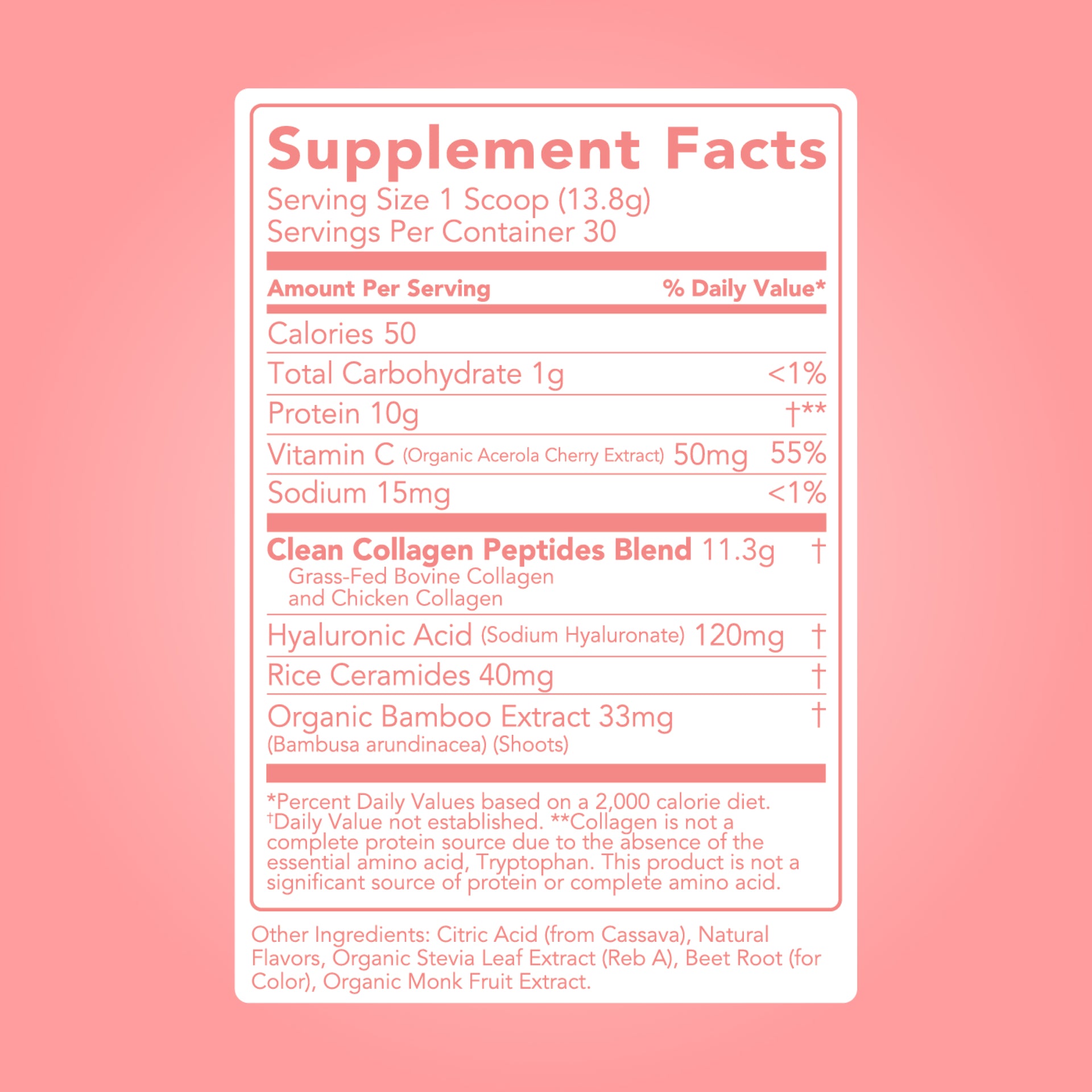 Collagen + Beauty Blend: Strawberry Colada (30 Serving)