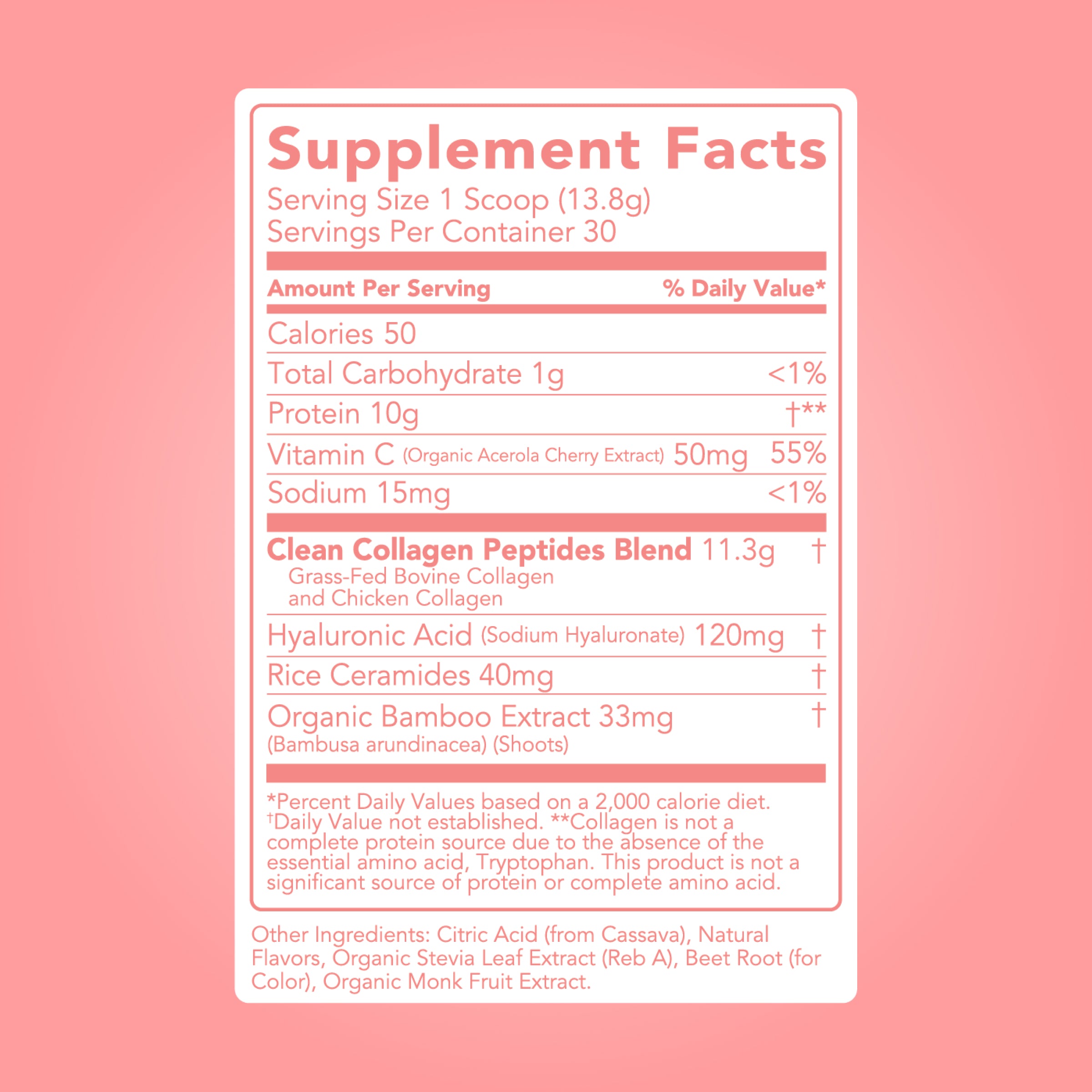 Collagen + Beauty Blend: Strawberry Colada (30 Serving)