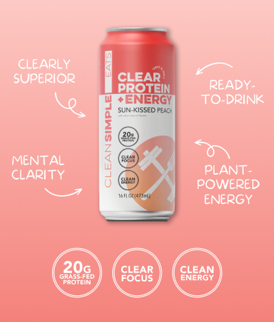 Clear Protein + Energy - Sun-Kissed Peach | CSE – Clean Simple Eats
