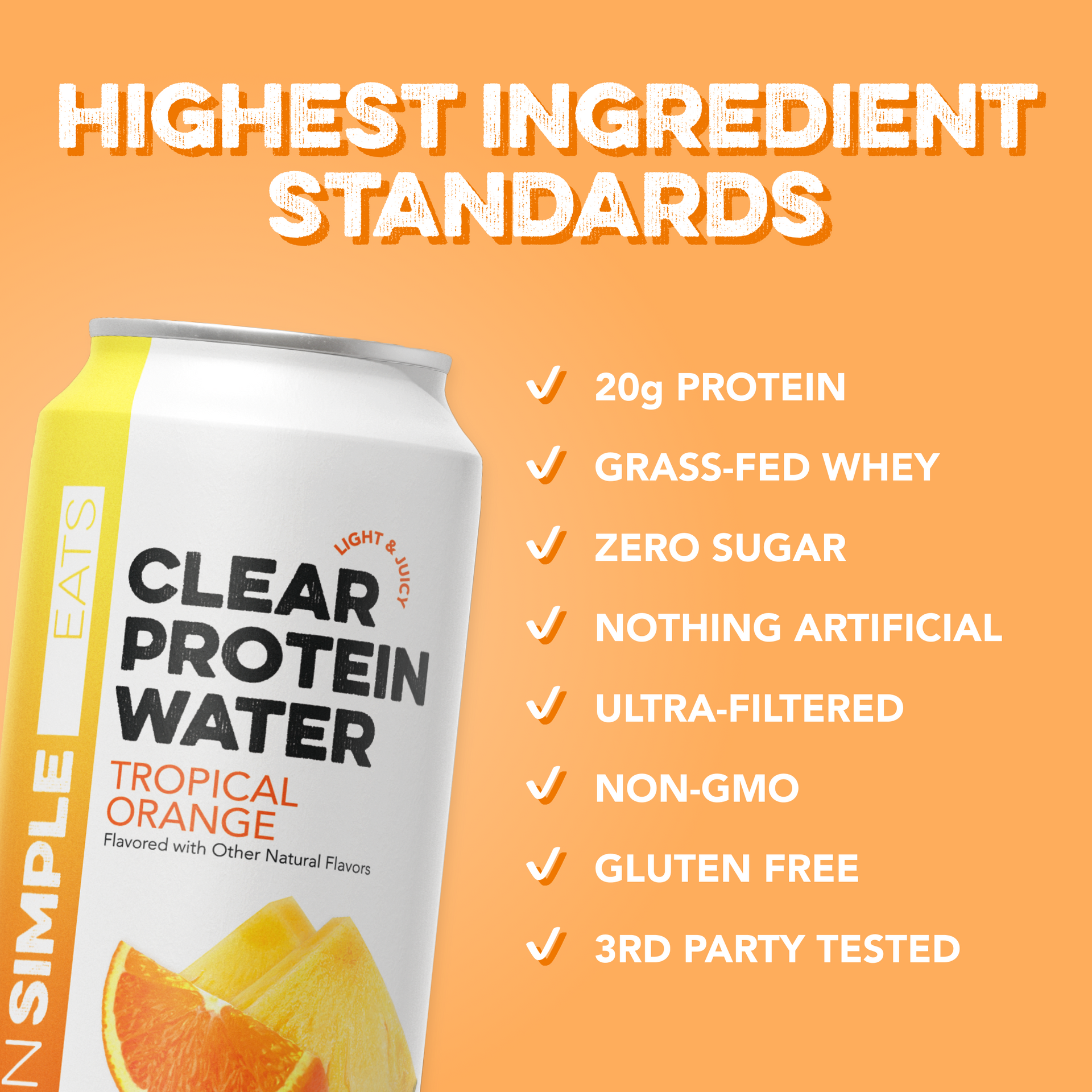 Clear Protein Water: Tropical Orange (12 Pack)