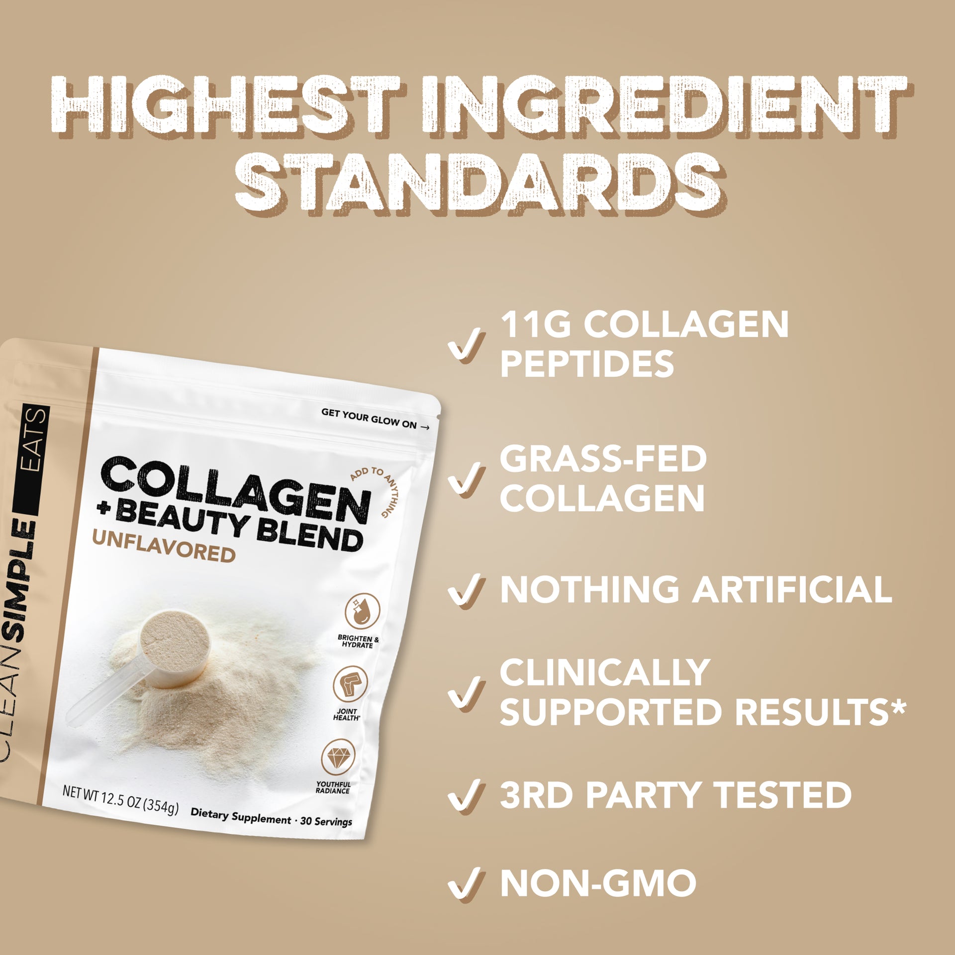 Collagen + Beauty Blend: Unflavored (30 Servings)