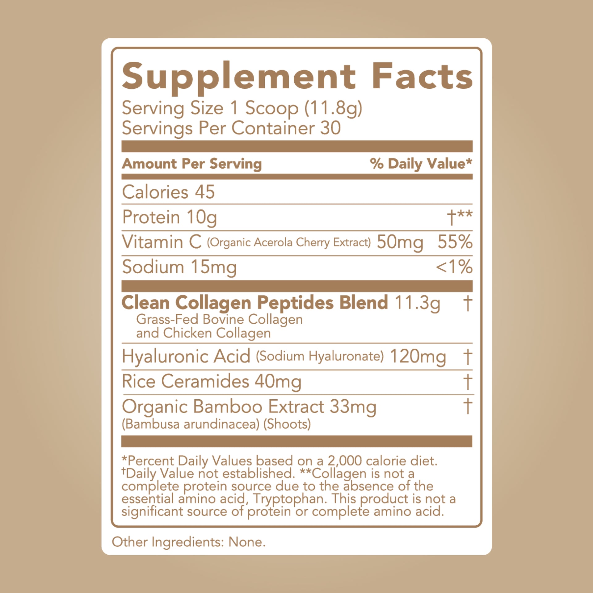 Collagen + Beauty Blend: Unflavored (30 Servings)