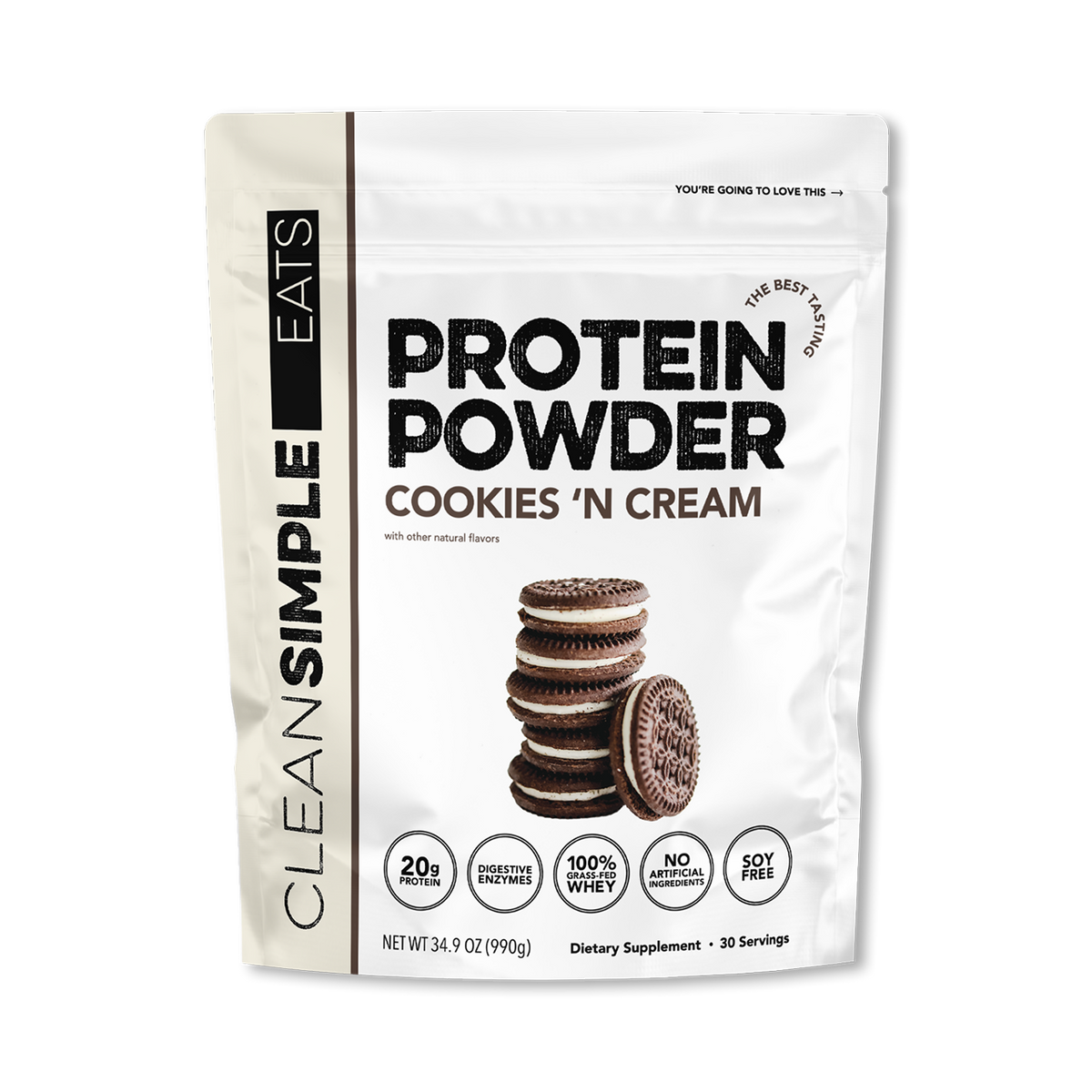 Cookies Clean Powder Protein Powder - Cookies 'N Cream | CSE – Clean Simple Eats