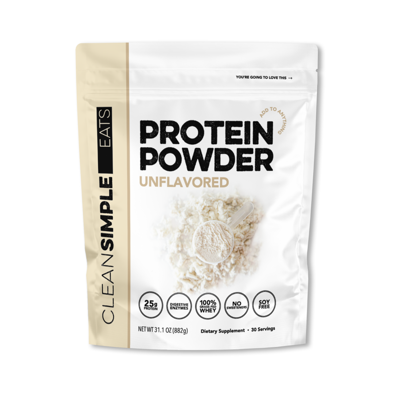 Protein Powder: Unflavored (30 Serving Bag)