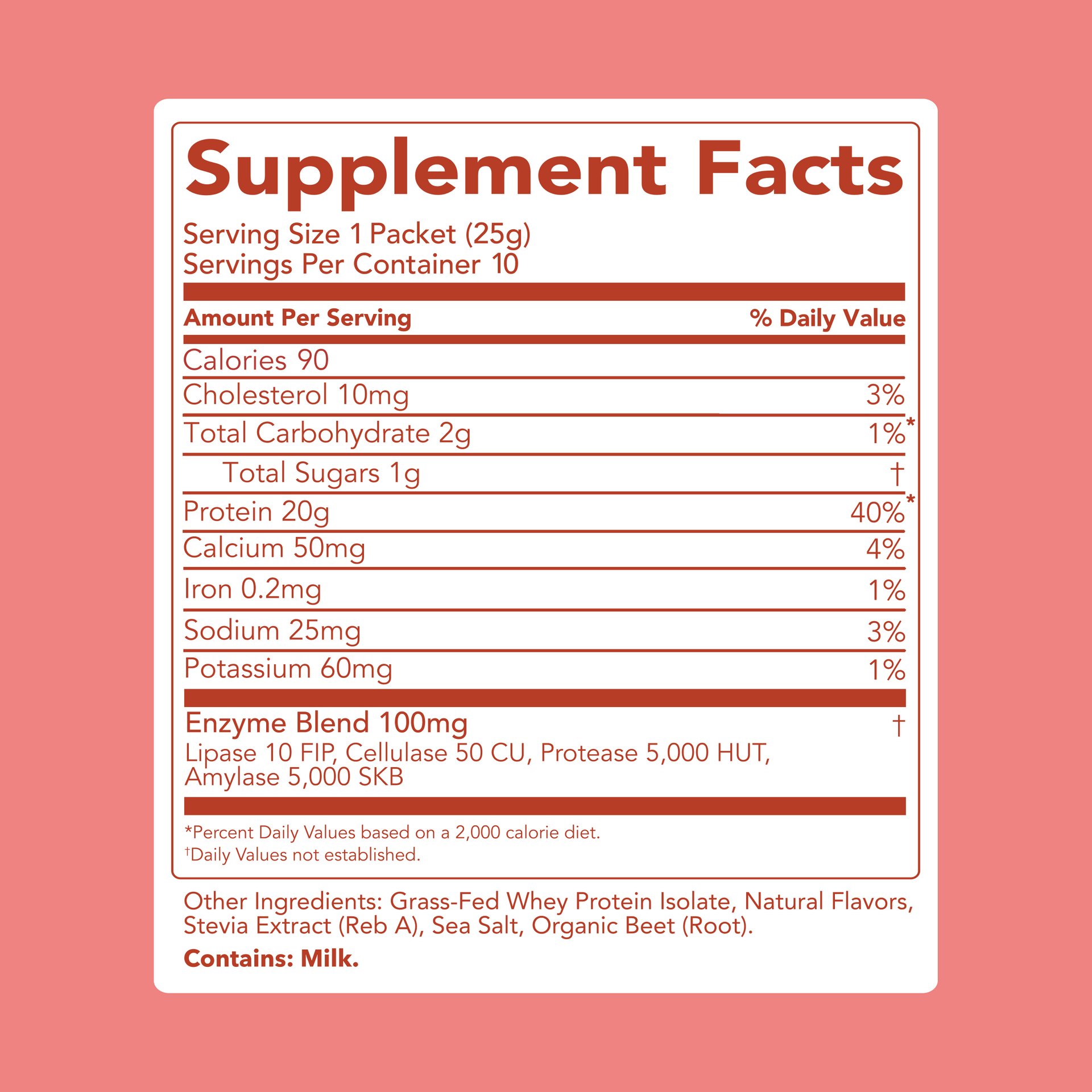 Protein Powder: White Chocolate Peppermint (10 Single Serving Stick Packs)