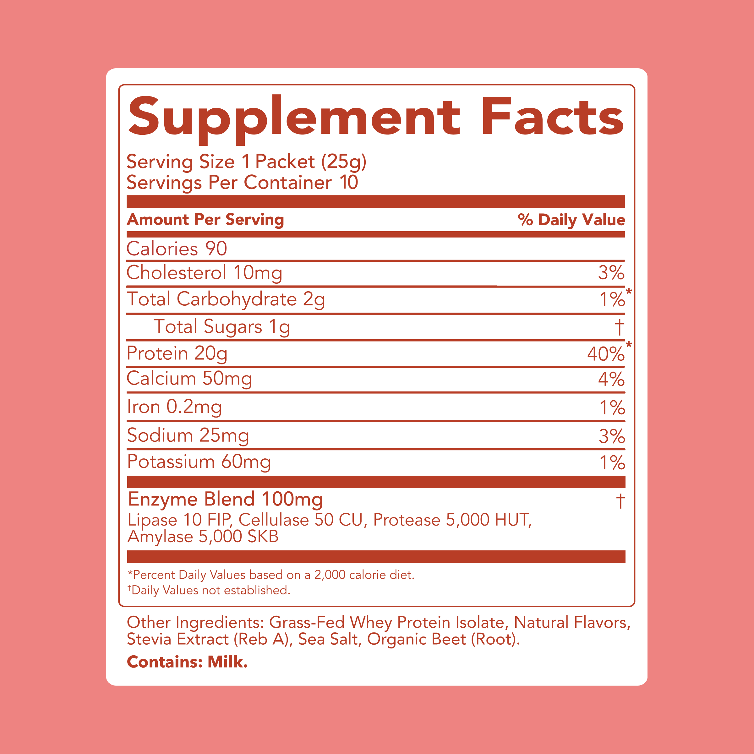 Protein Powder: White Chocolate Peppermint (10 Single Serving Stick Packs)