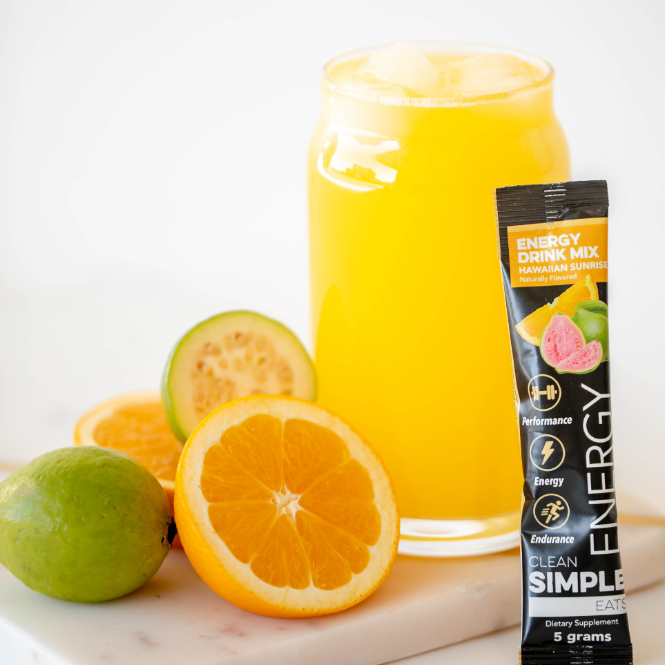 Here are 3 all natural pre-workout snacks that I eat to get energy! #1.  Tropical Energy Smoothie - 1 Sunkist Navel Orange - 1 Banana - 1/3 C  frozen