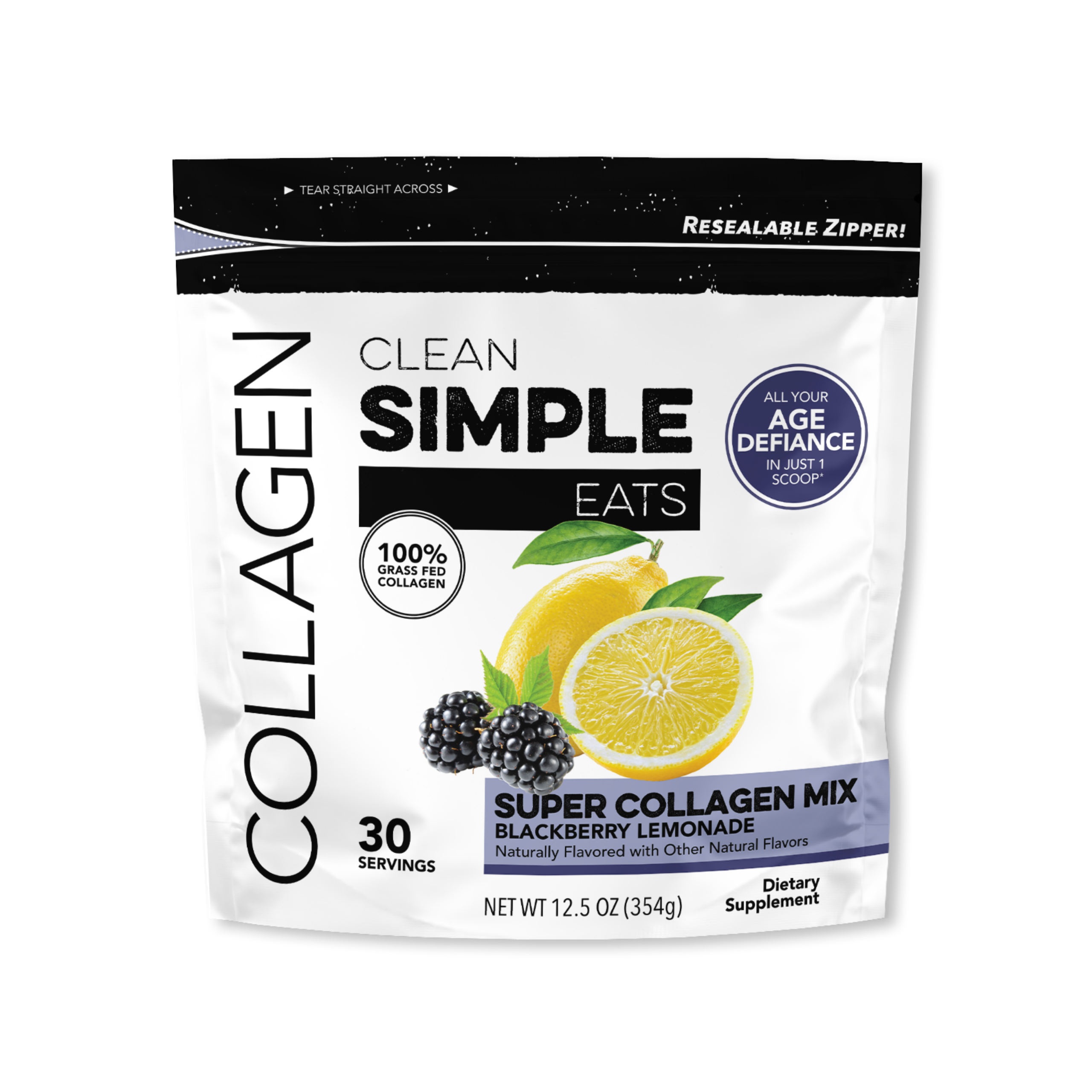 Premium Collagen Powder | Blackberry Lemonade | Clean Simple Eats